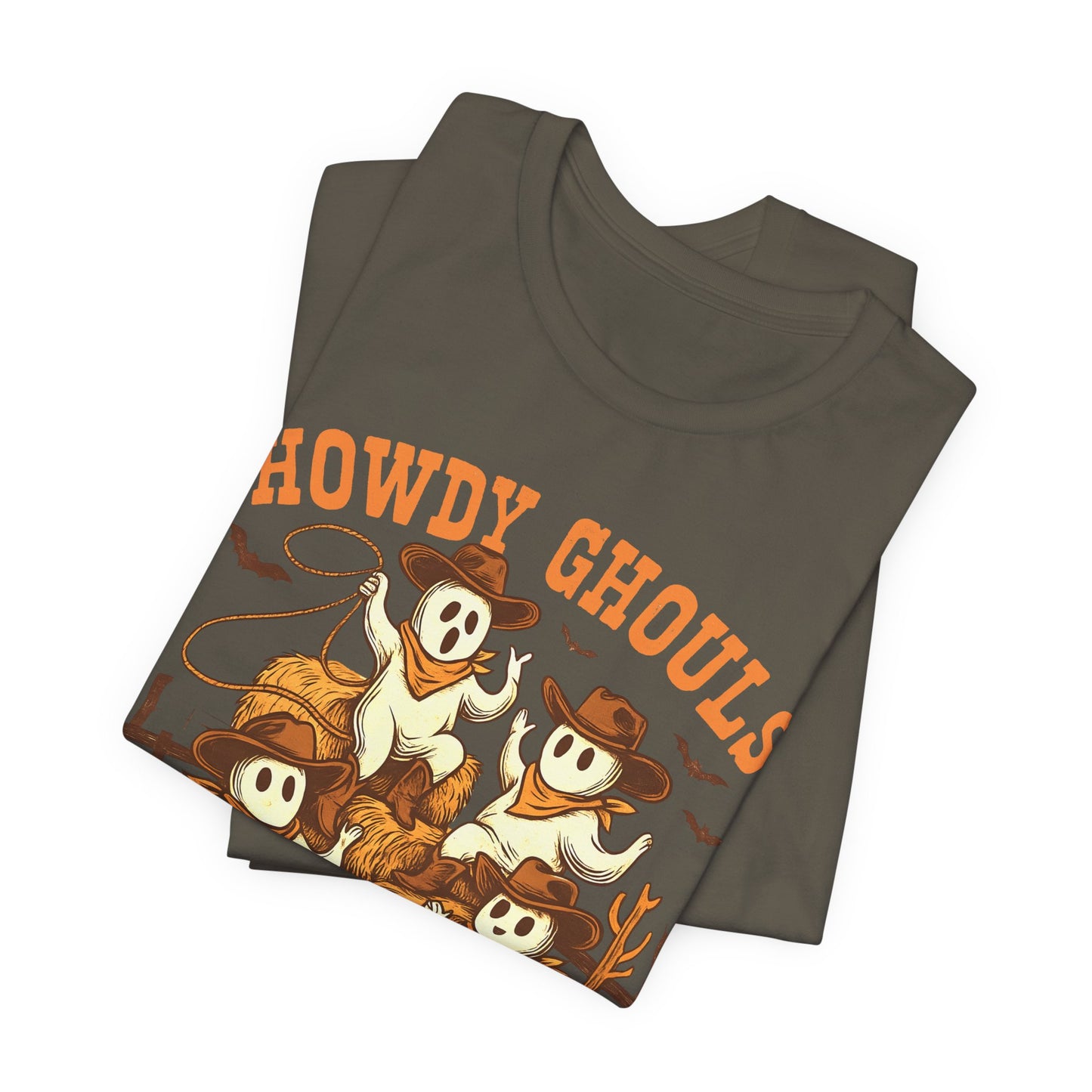 Howdy Ghouls Shirt – Cute Ghost Cowboy Halloween Tee, Western Rodeo Texas Fall Outfit