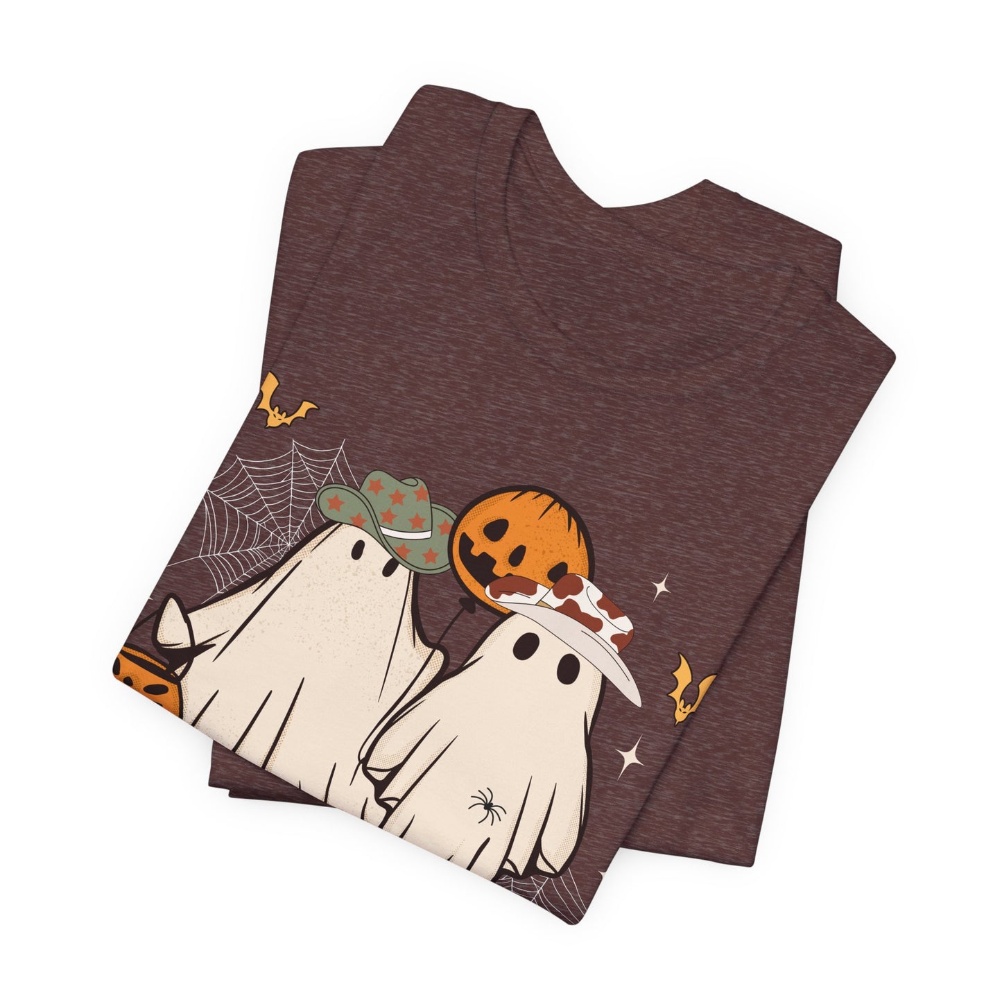 Ghostal Coastal Cowgirl T-Shirt, Western Ghost Halloween Tee, Spooky Cute Rodeo Shirt