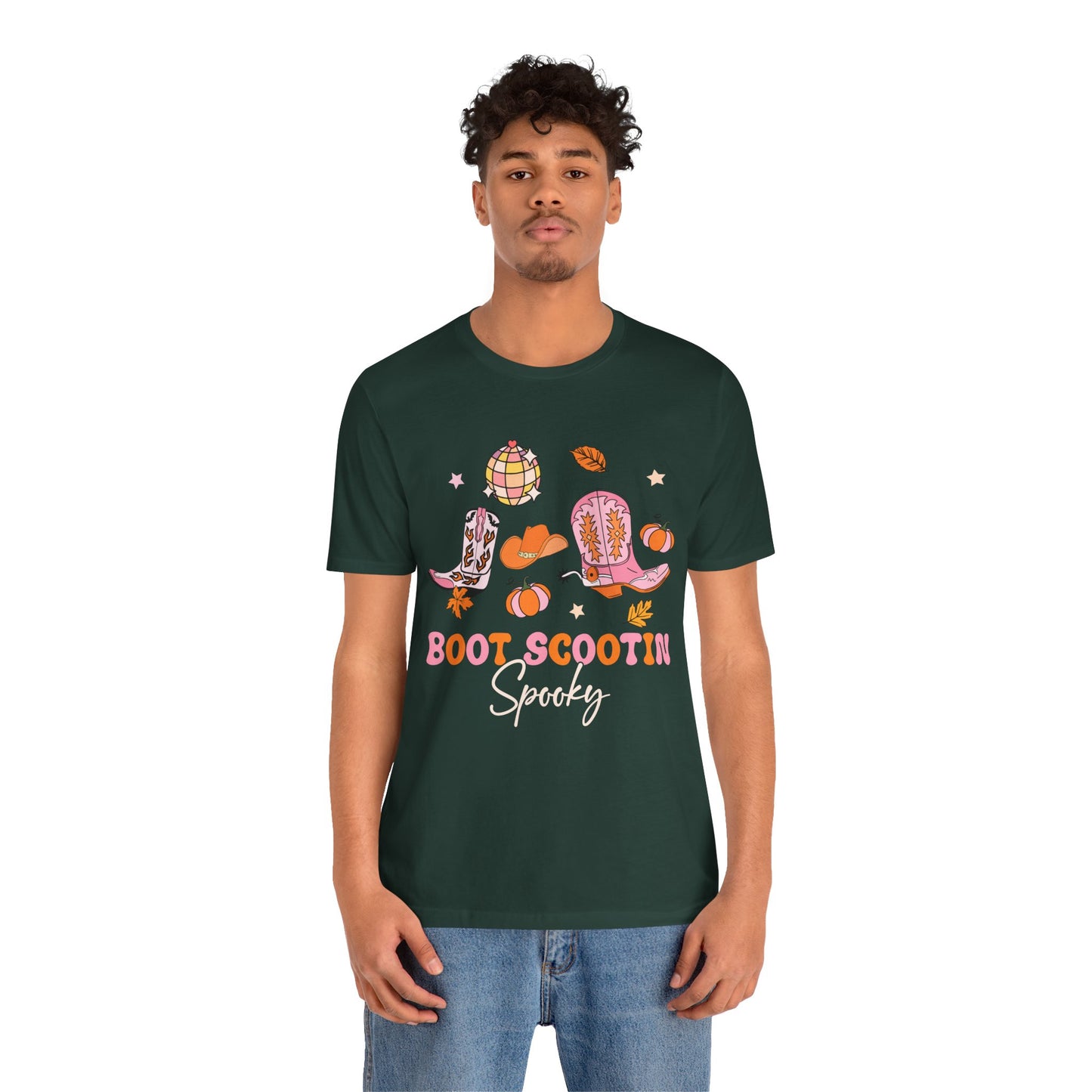 Boot Scootin Spooky Howdy Western Halloween Thanksgiving T-Shirt, Retro Cowgirl Fall Tee