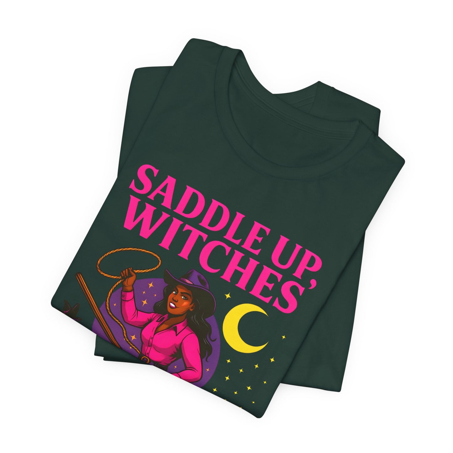 Saddle Up Witches Shirt – Black Cowgirl Western Halloween Tee