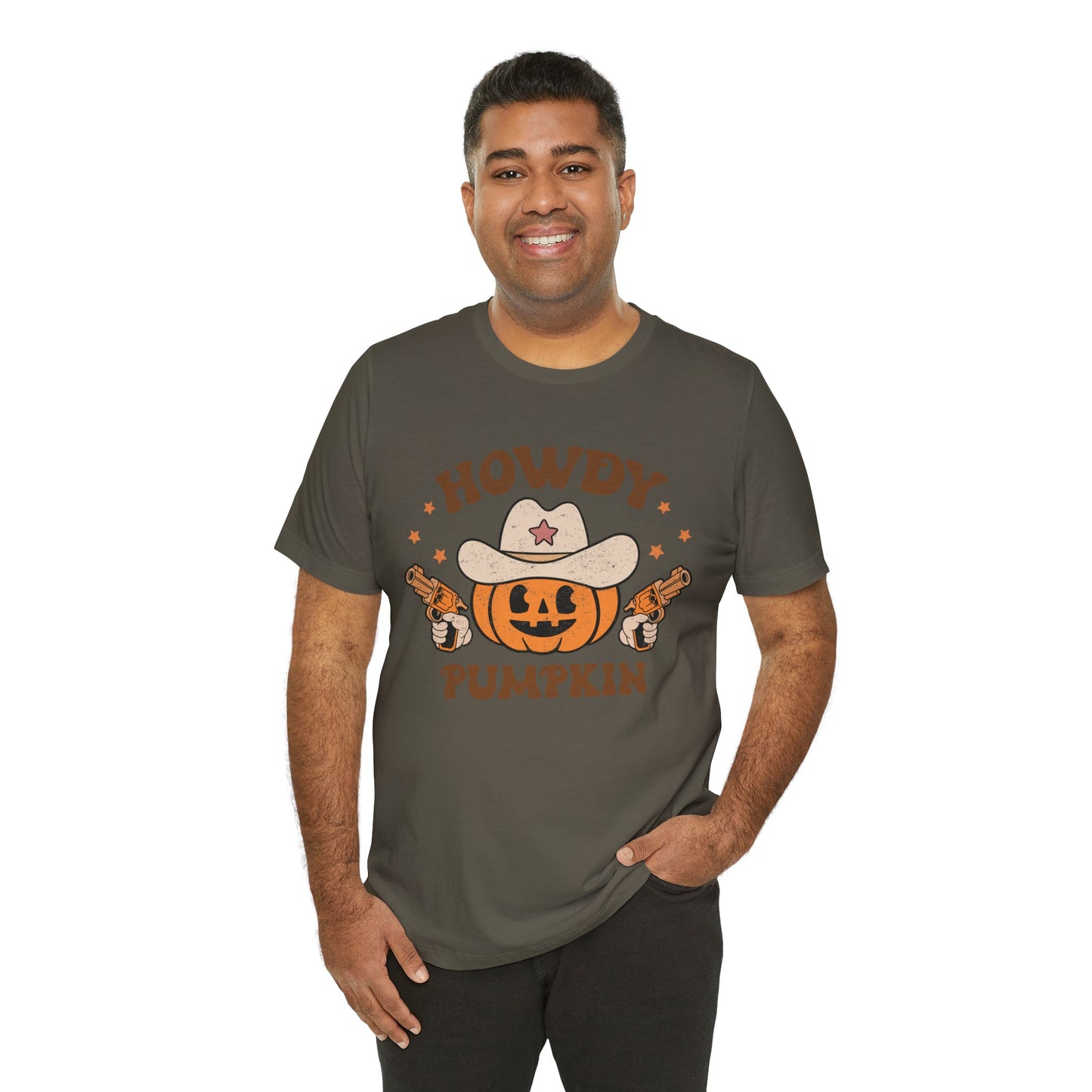 Howdy Pumpkin T-Shirt, Retro Western Cowboy Cowgirl Halloween Tee