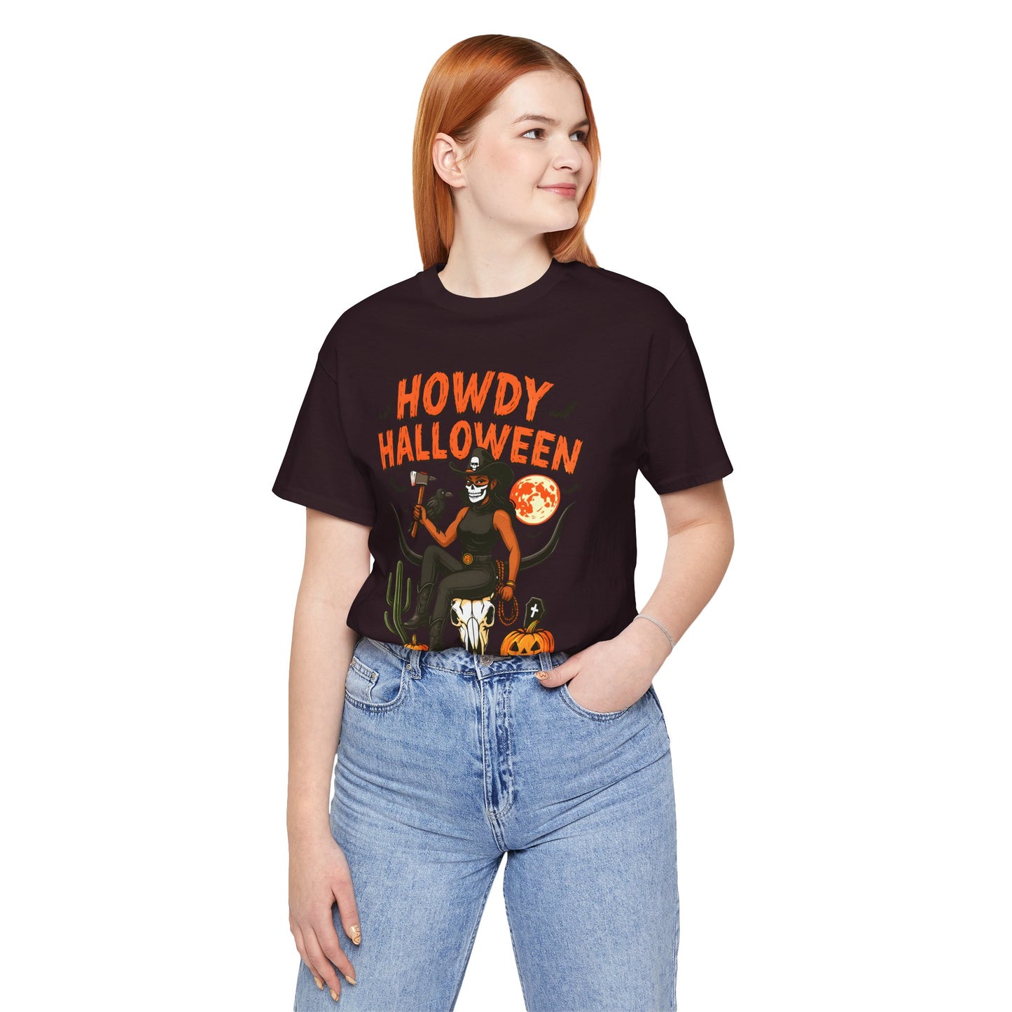 Howdy Halloween Shirt – Skeleton Cowgirl Western Fall Rodeo Tee