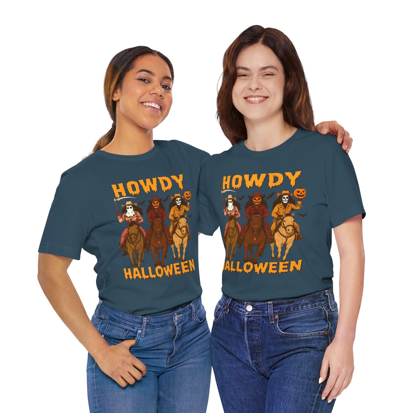Howdy Halloween Shirt – Spooky Western Skeleton Cowboy Riders Tee, Funny Rodeo Fall Outfit