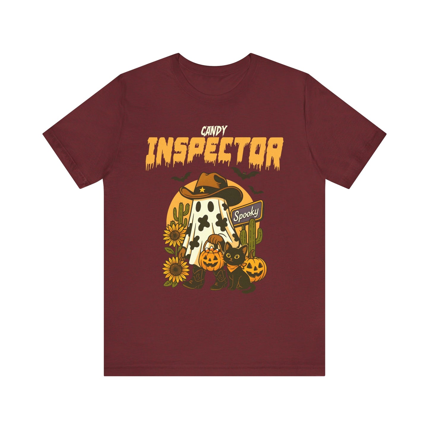 Candy Inspector Shirt – Western Ghost Cowboy Halloween Trick-or-Treat Tee