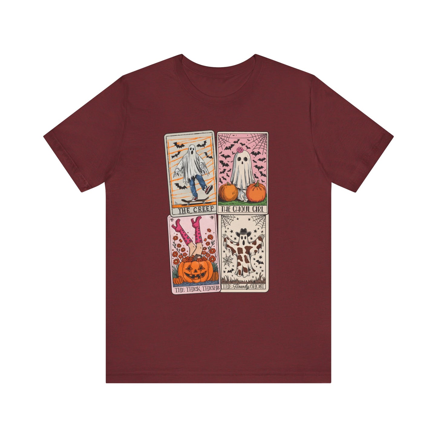 Halloween Tarot Card Ghost Shirt – The Creep, The Ghoul Girl, The Floaty Tee