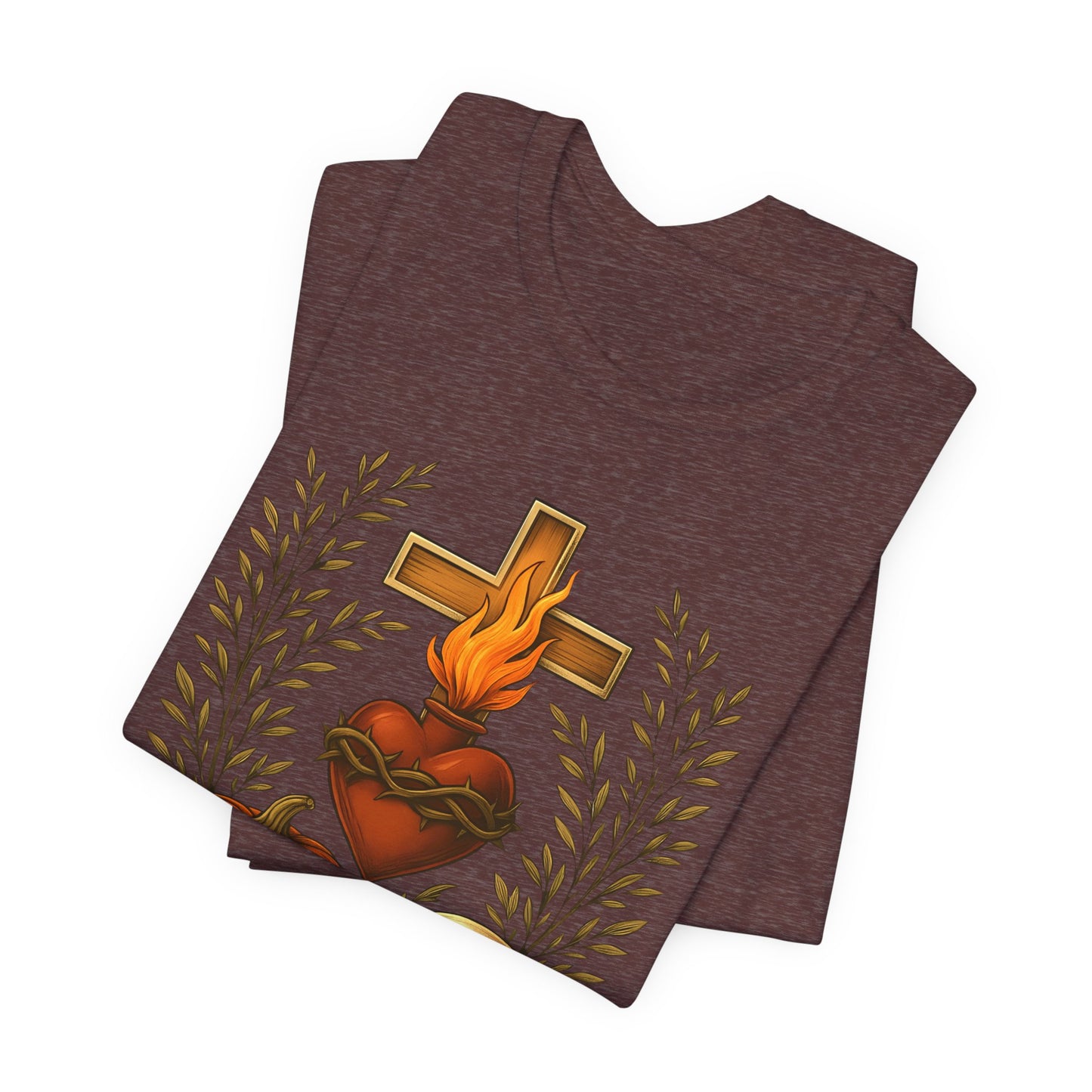 Sacred Heart Halloween Shirt – Jesus Skulls Pumpkins Christian Cross Tee