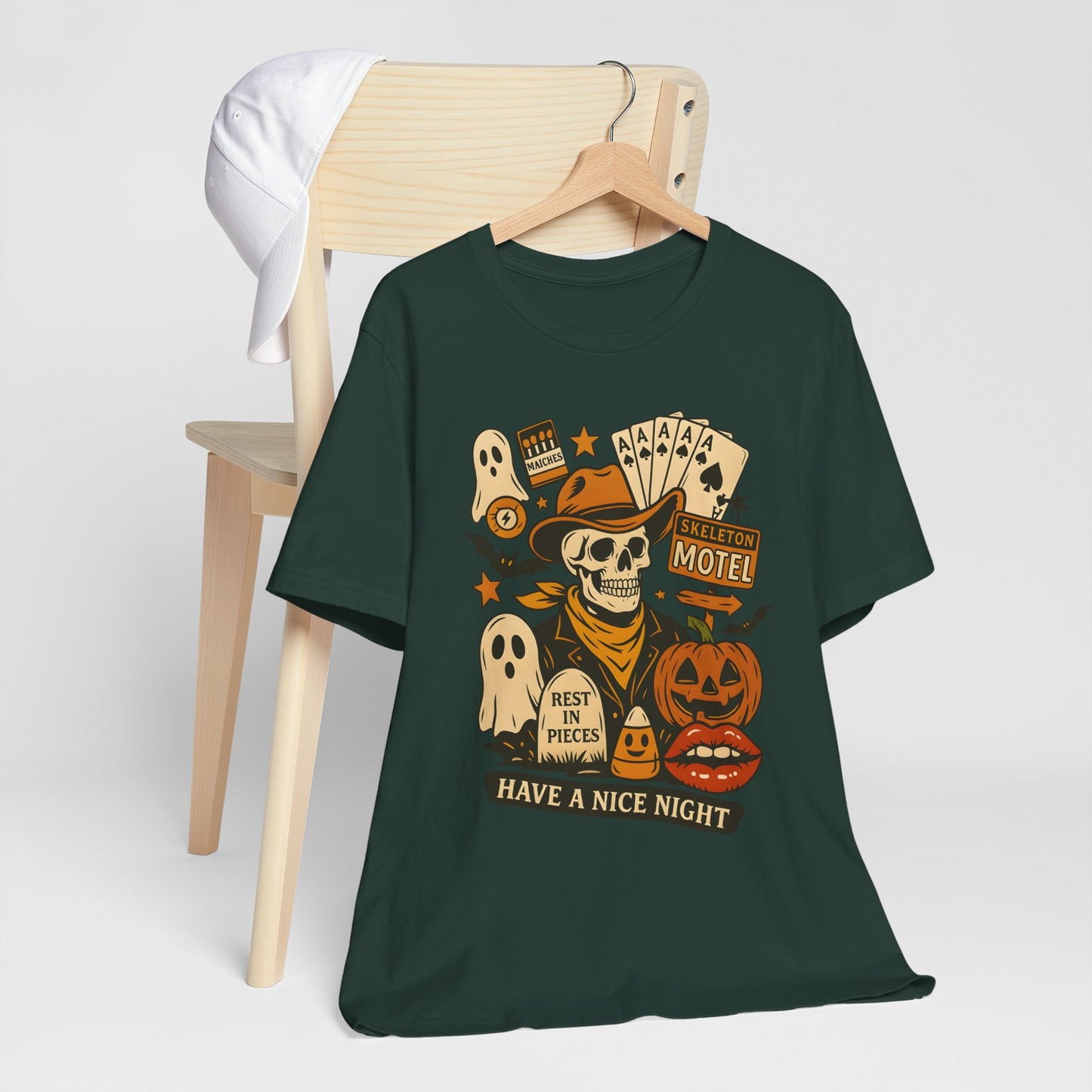 Have A Nice Night Shirt – Spooky Cowboy Skeleton Western Halloween Tee