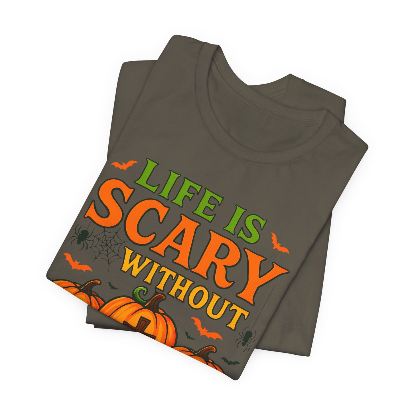 Life Is Scary Without Jesus Shirt – Christian Pumpkin Halloween Faith Tee