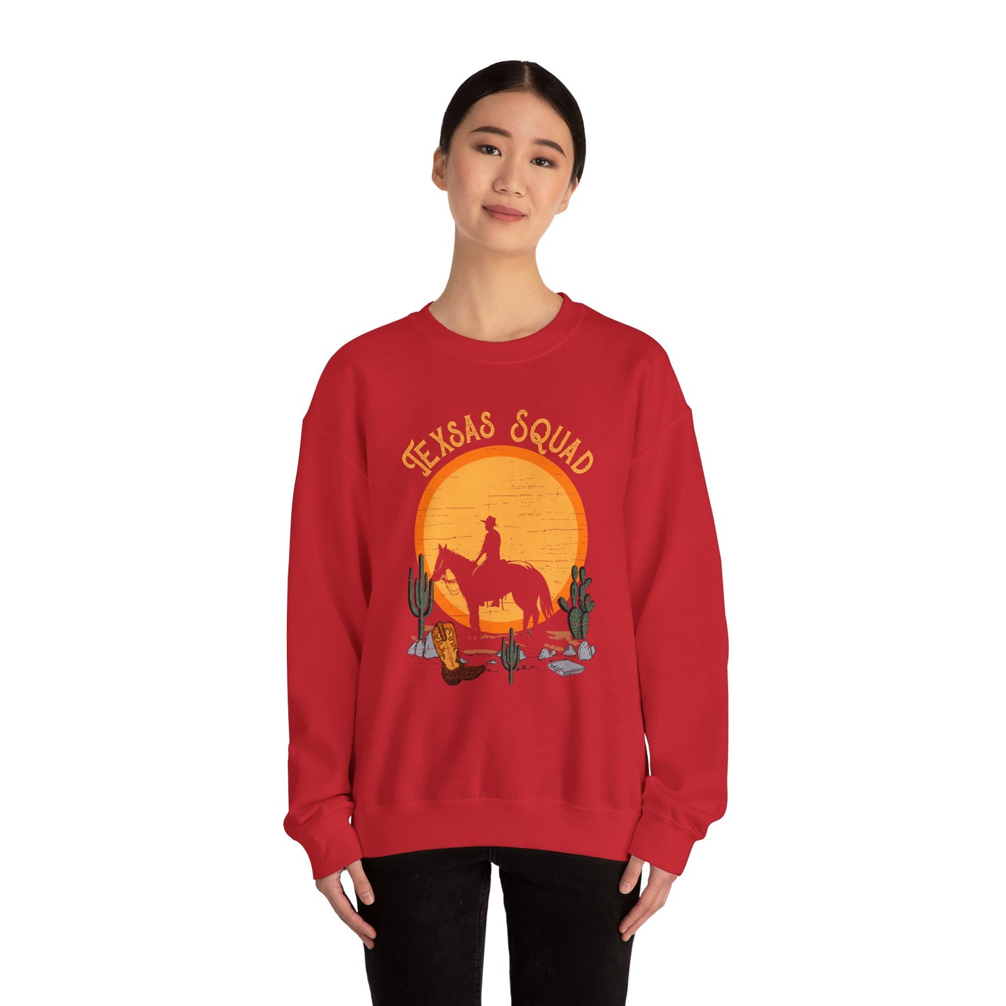 Texas Squad Cowboy Sweatshirt – Riding Horse Howdy Western Rodeo Pullover