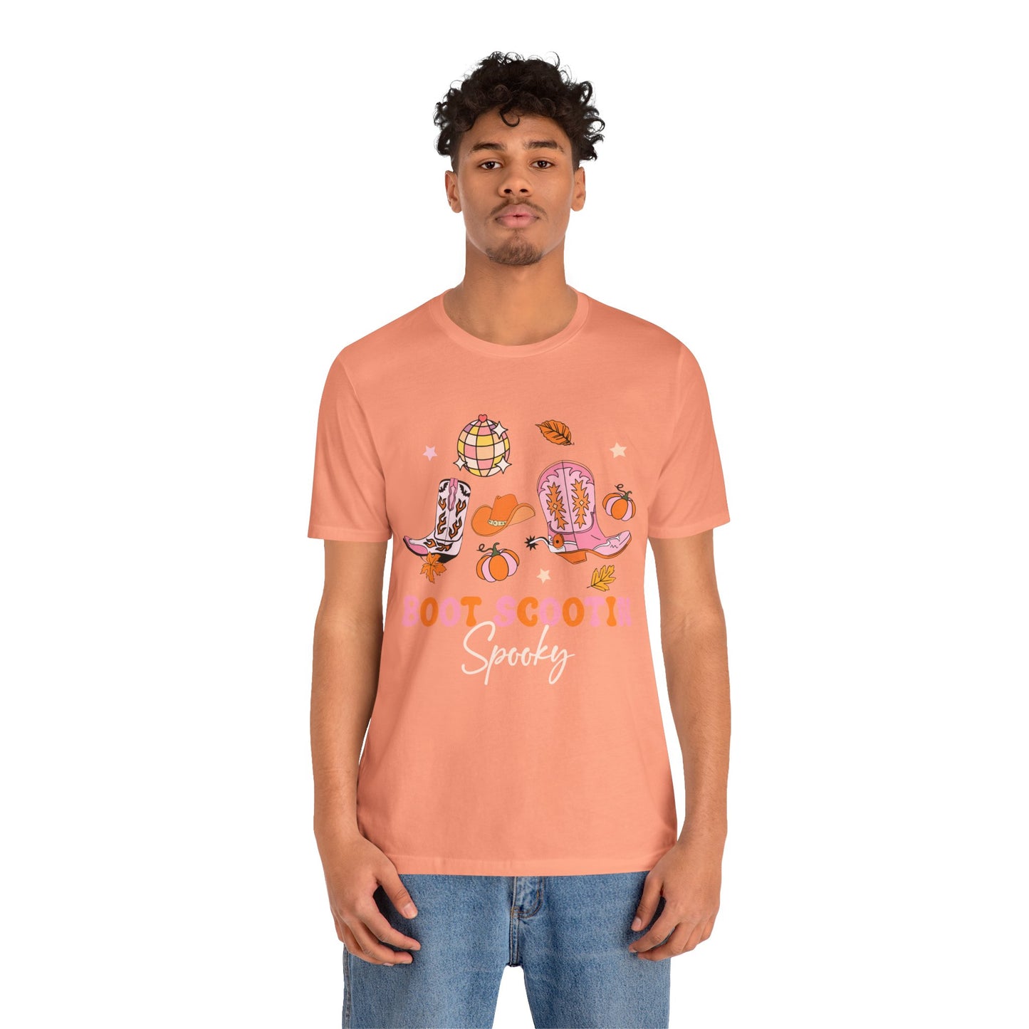 Boot Scootin Spooky Howdy Western Halloween Thanksgiving T-Shirt, Retro Cowgirl Fall Tee