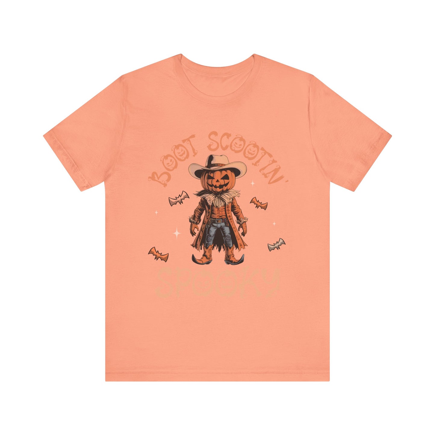 Boot Scootin’ Spooky Shirt – Funny Cowboy Pumpkin Head Western Halloween Tee