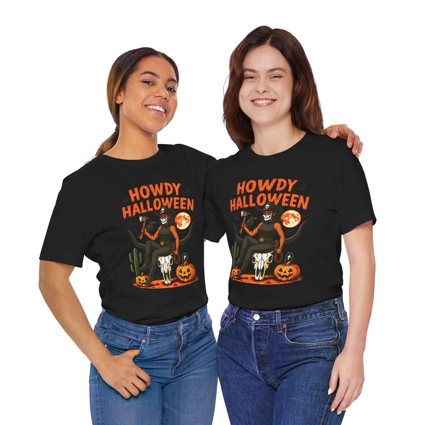 Howdy Halloween Shirt – Skeleton Cowgirl Western Fall Rodeo Tee