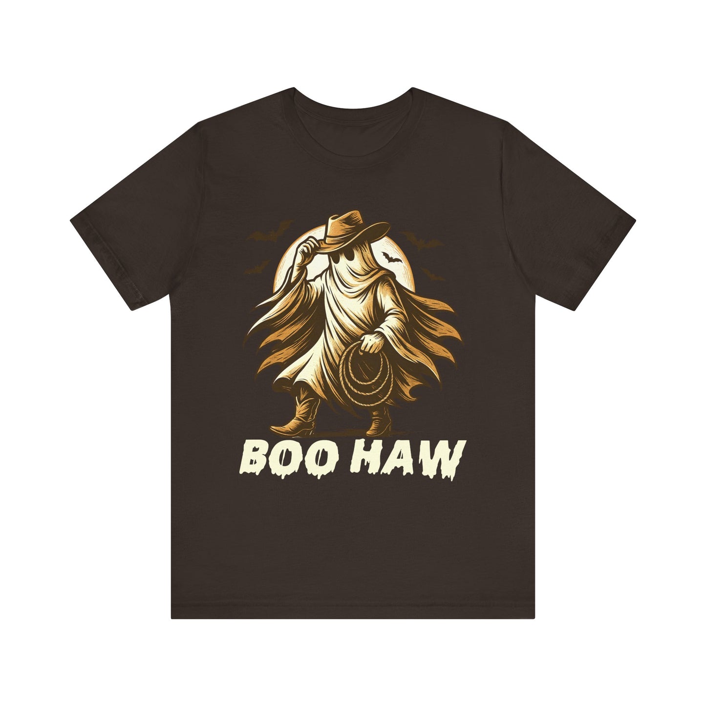 Boo Haw Shirt Ghost Cowboy Western Halloween Tee, Funny Rodeo Spirit Fall Outfit