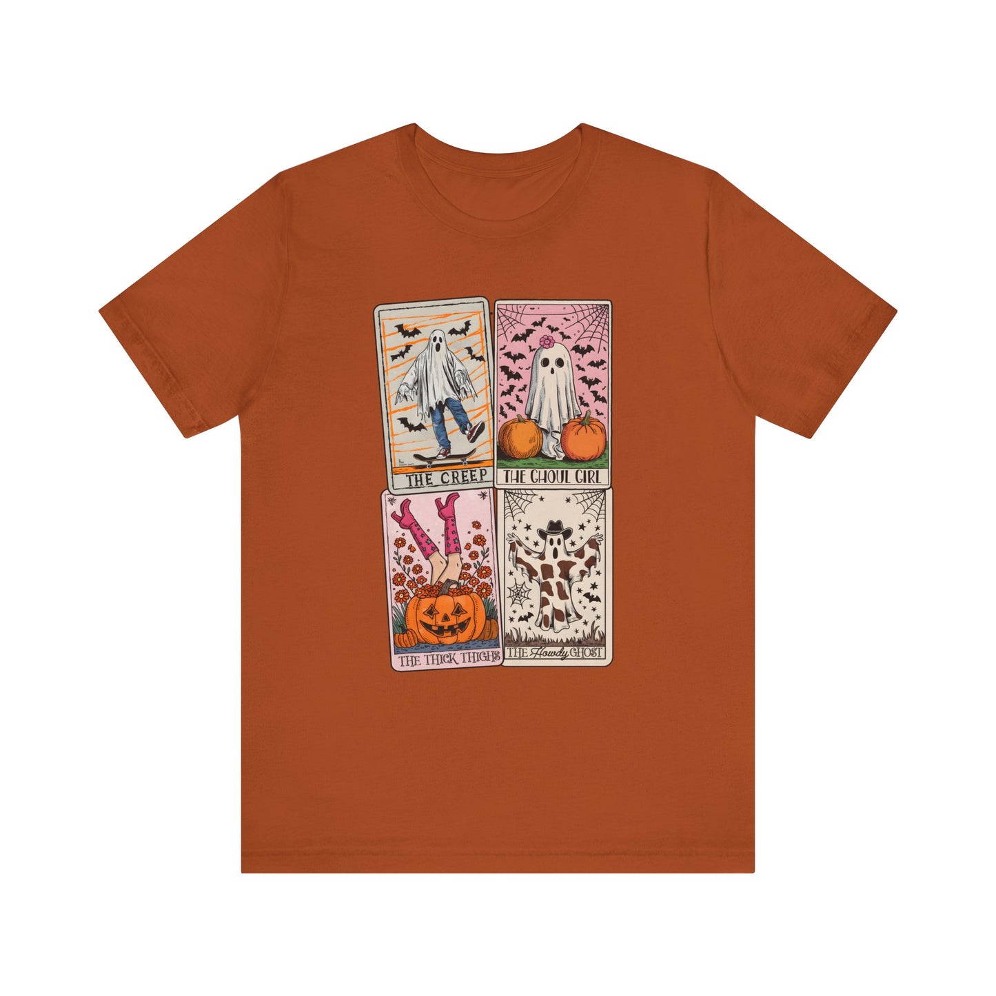 Halloween Tarot Card Ghost Shirt – The Creep, The Ghoul Girl, The Floaty Tee