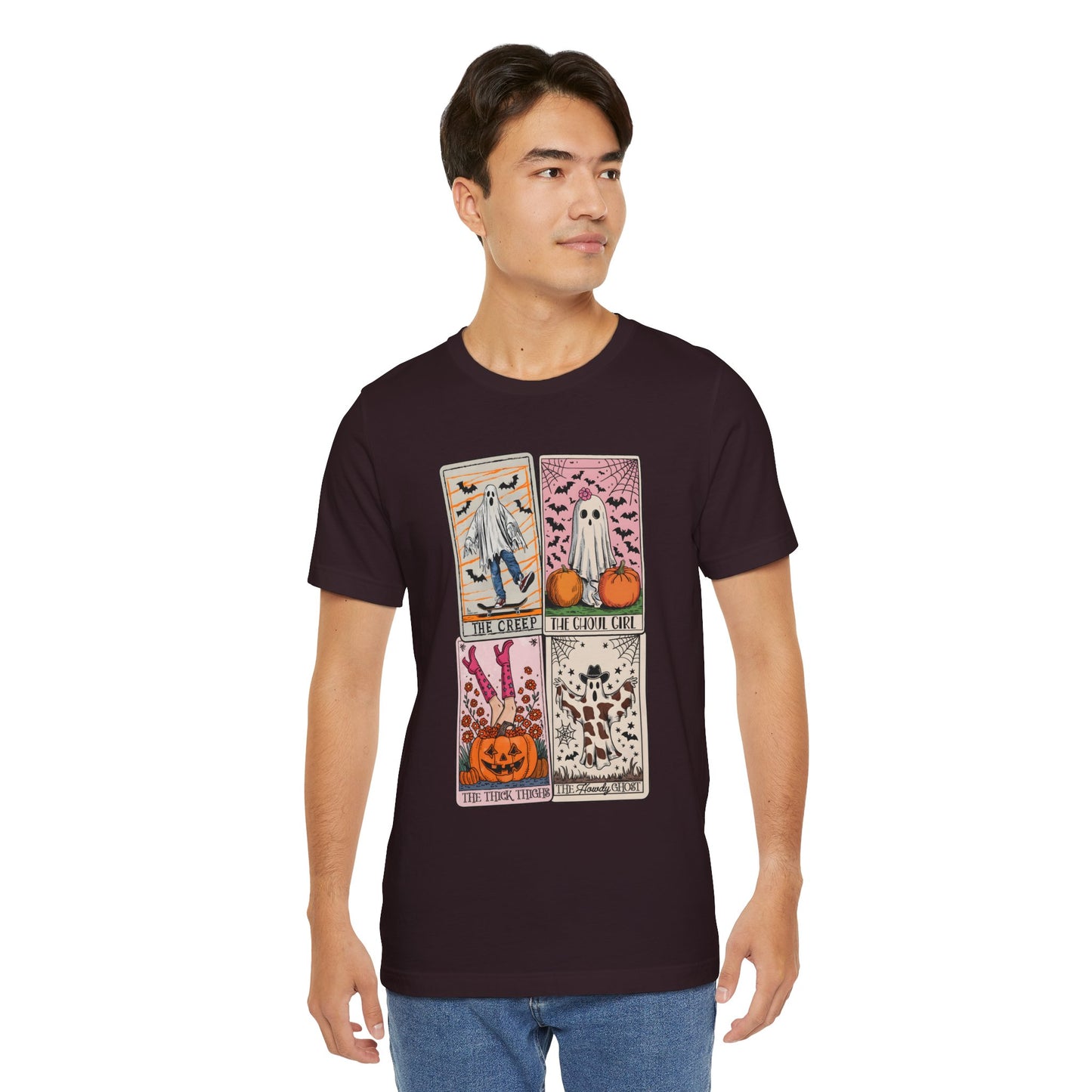 Halloween Tarot Card Ghost Shirt – The Creep, The Ghoul Girl, The Floaty Tee