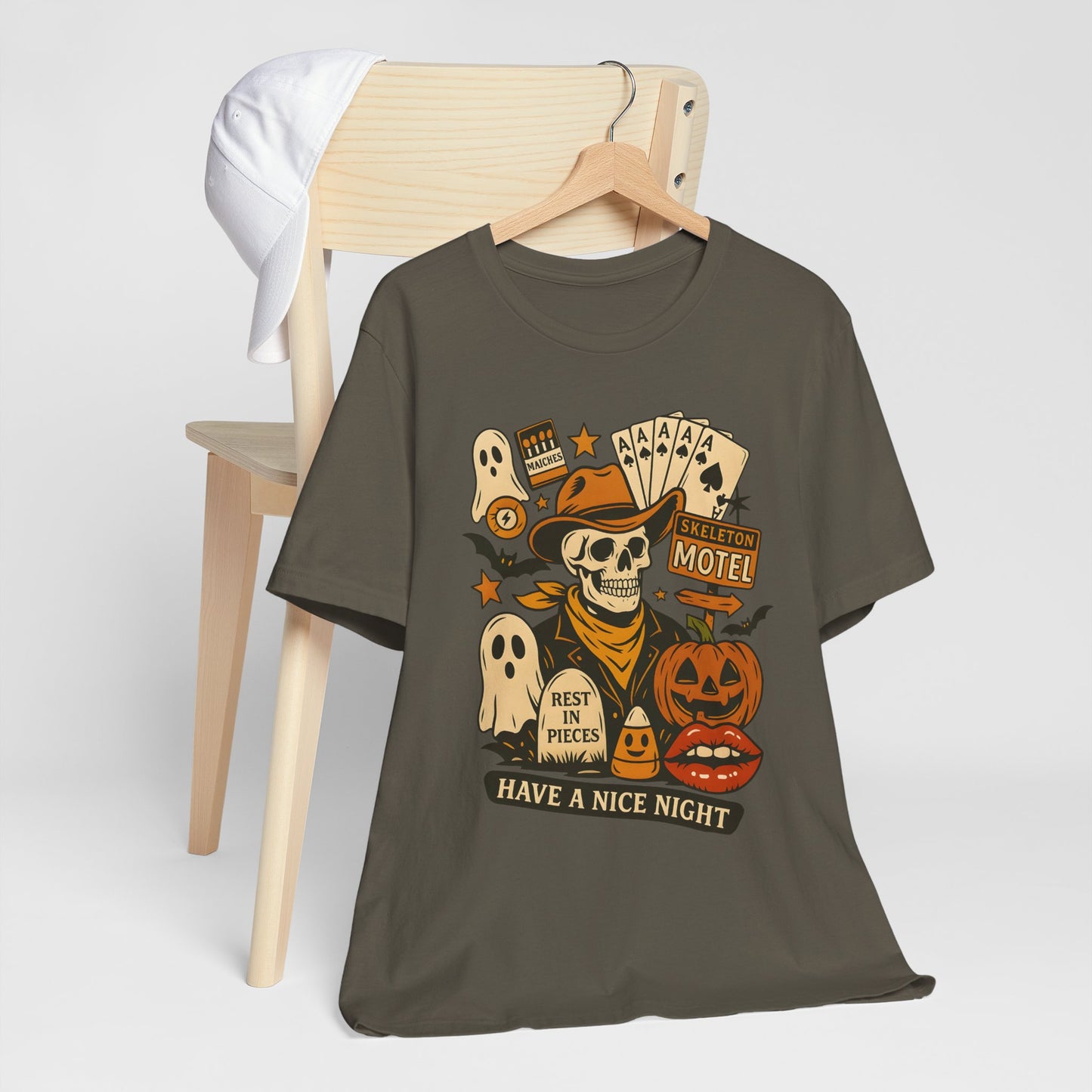 Have A Nice Night Shirt – Spooky Cowboy Skeleton Western Halloween Tee