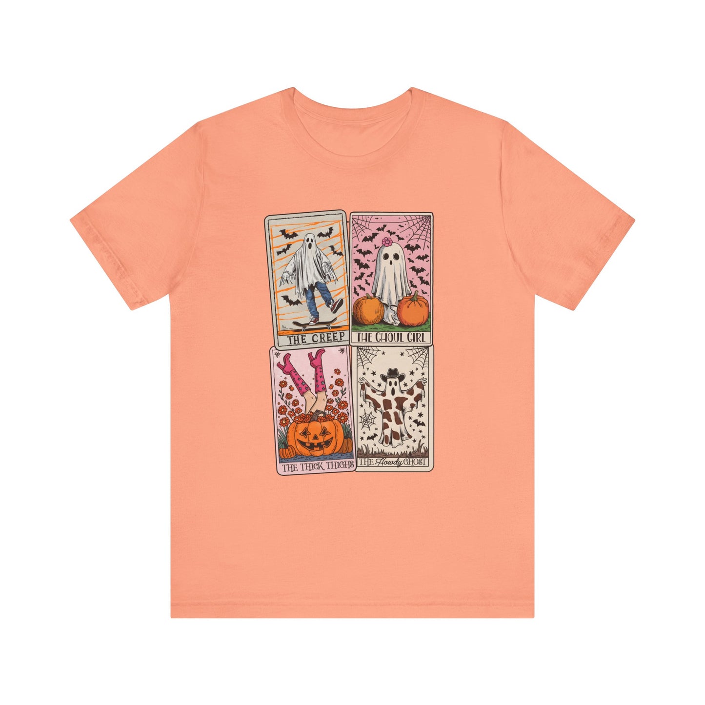 Halloween Tarot Card Ghost Shirt – The Creep, The Ghoul Girl, The Floaty Tee