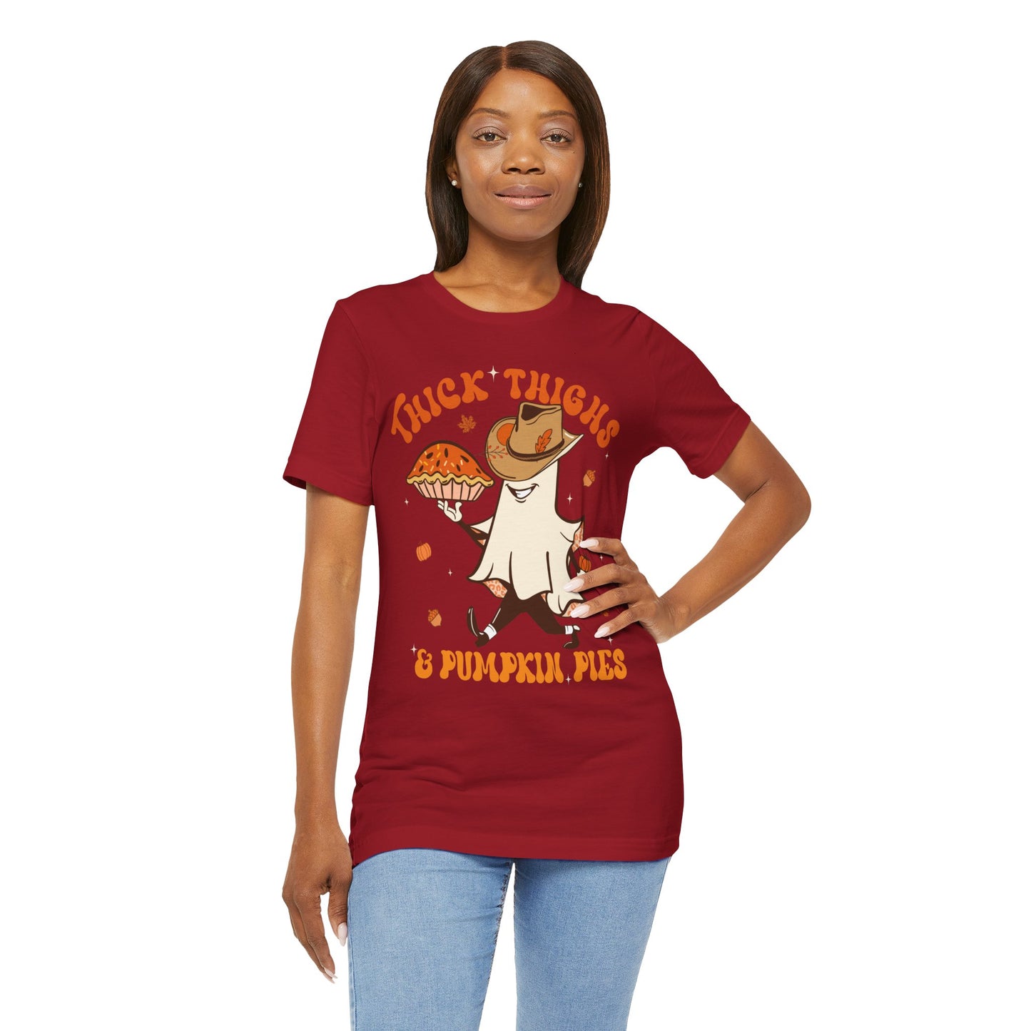 Thick Thighs Pumpkin Pies Shirt – Funny Howdy Ghost Western Halloween Tee