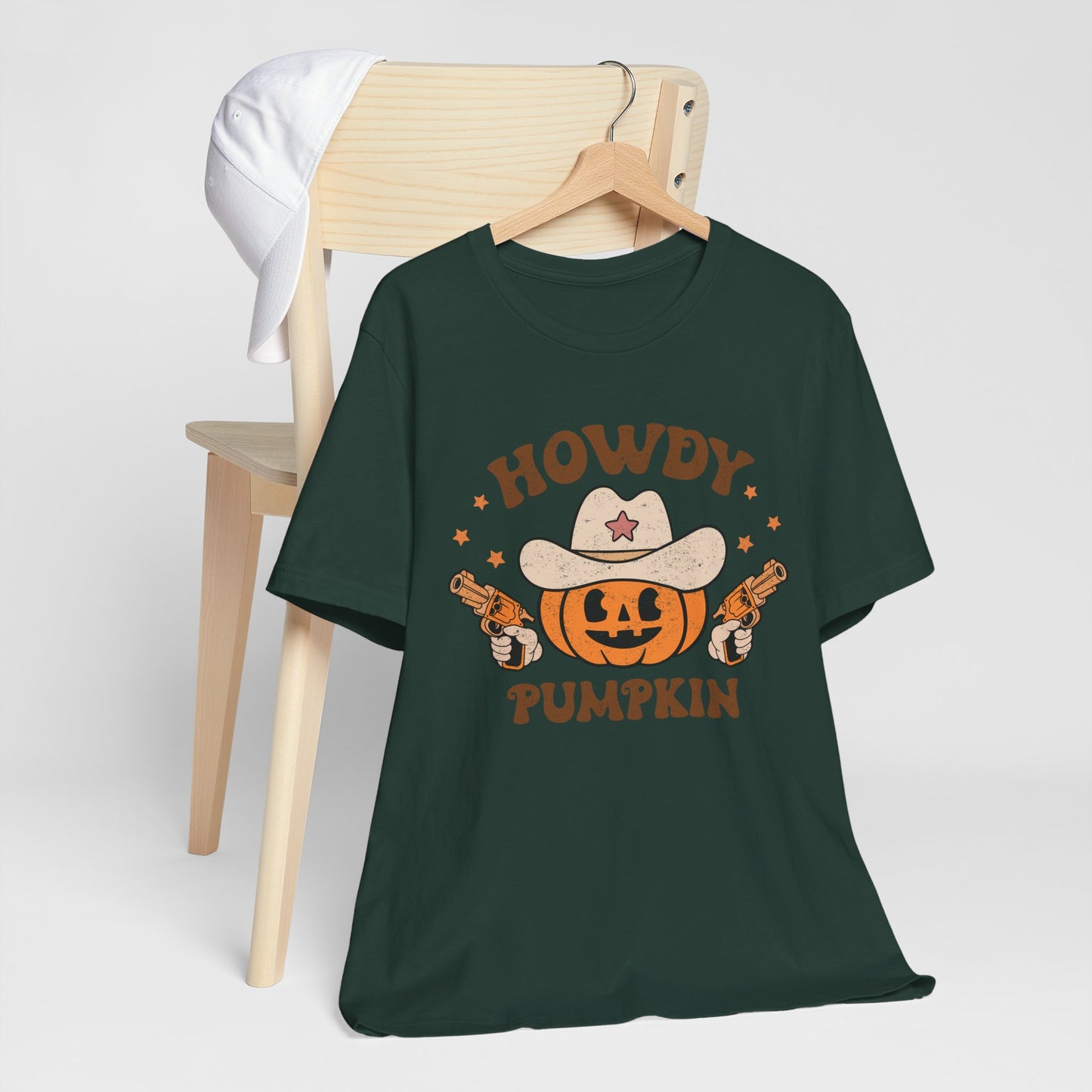 Howdy Pumpkin T-Shirt, Retro Western Cowboy Cowgirl Halloween Tee