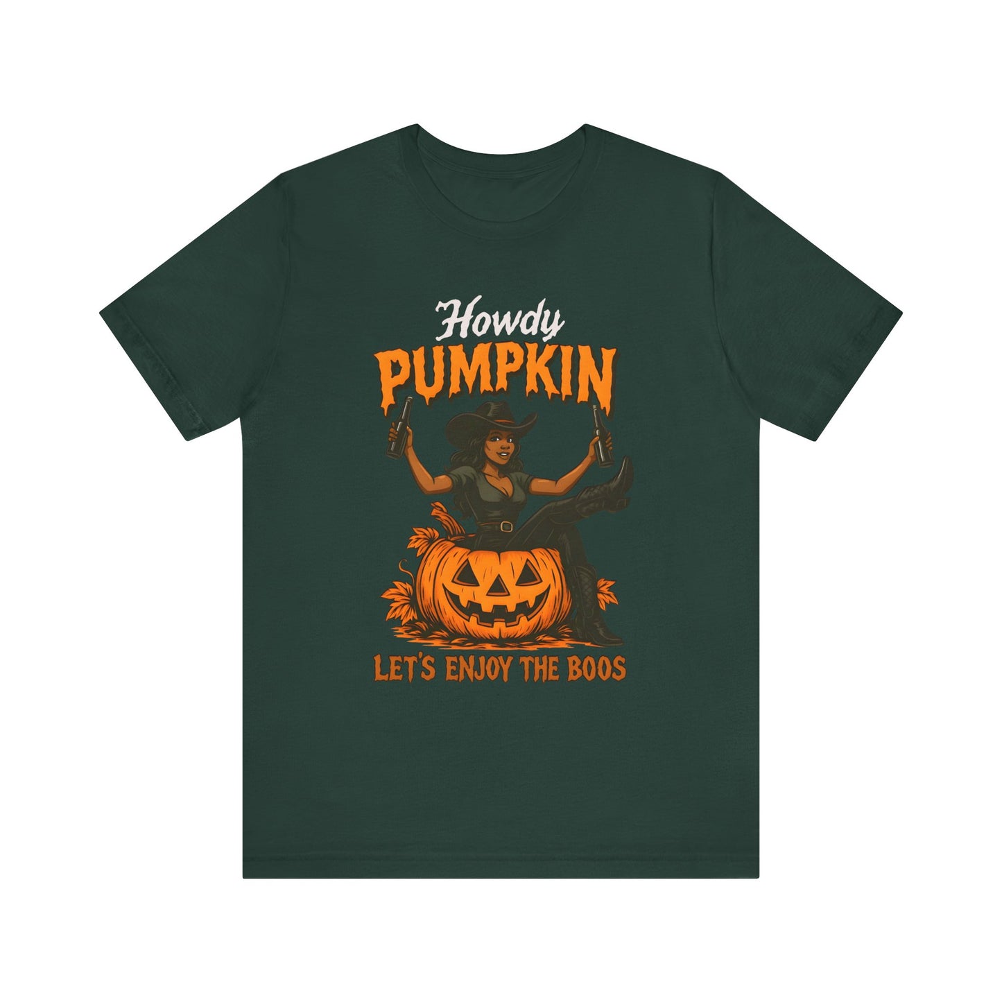 Howdy Pumpkin Shirt – Funny Black Cowgirl Western Halloween Tee