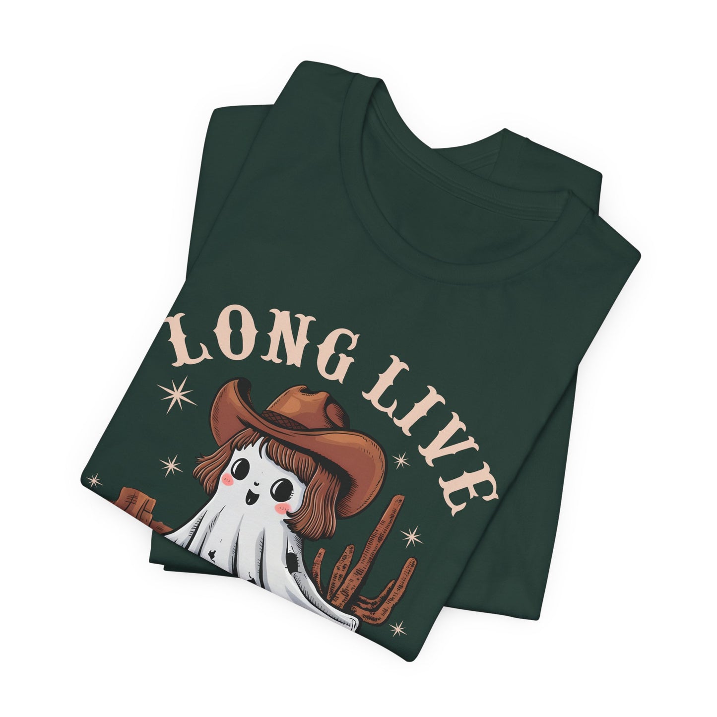 Long Live Cowghouls Shirt – Cute Western Ghost Cowgirl Halloween Tee