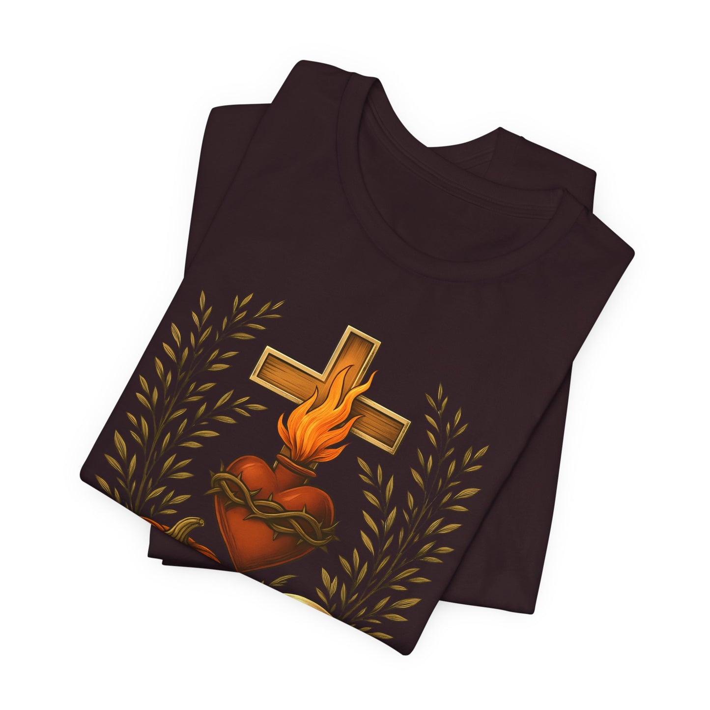 Sacred Heart Halloween Shirt – Jesus Skulls Pumpkins Christian Cross Tee