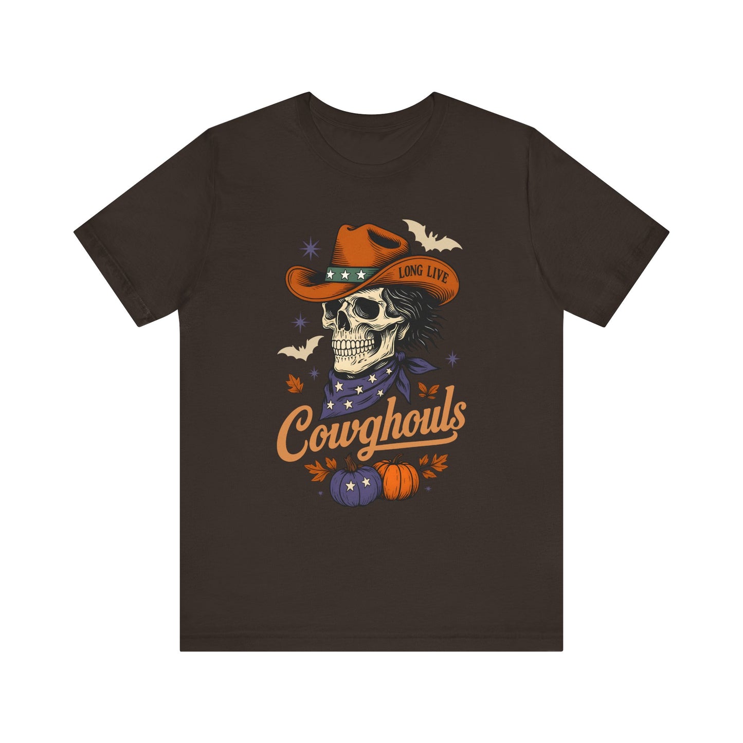 Cowghouls Shirt – Long Live Halloween Skeleton Cowboy Western Ghost Tee