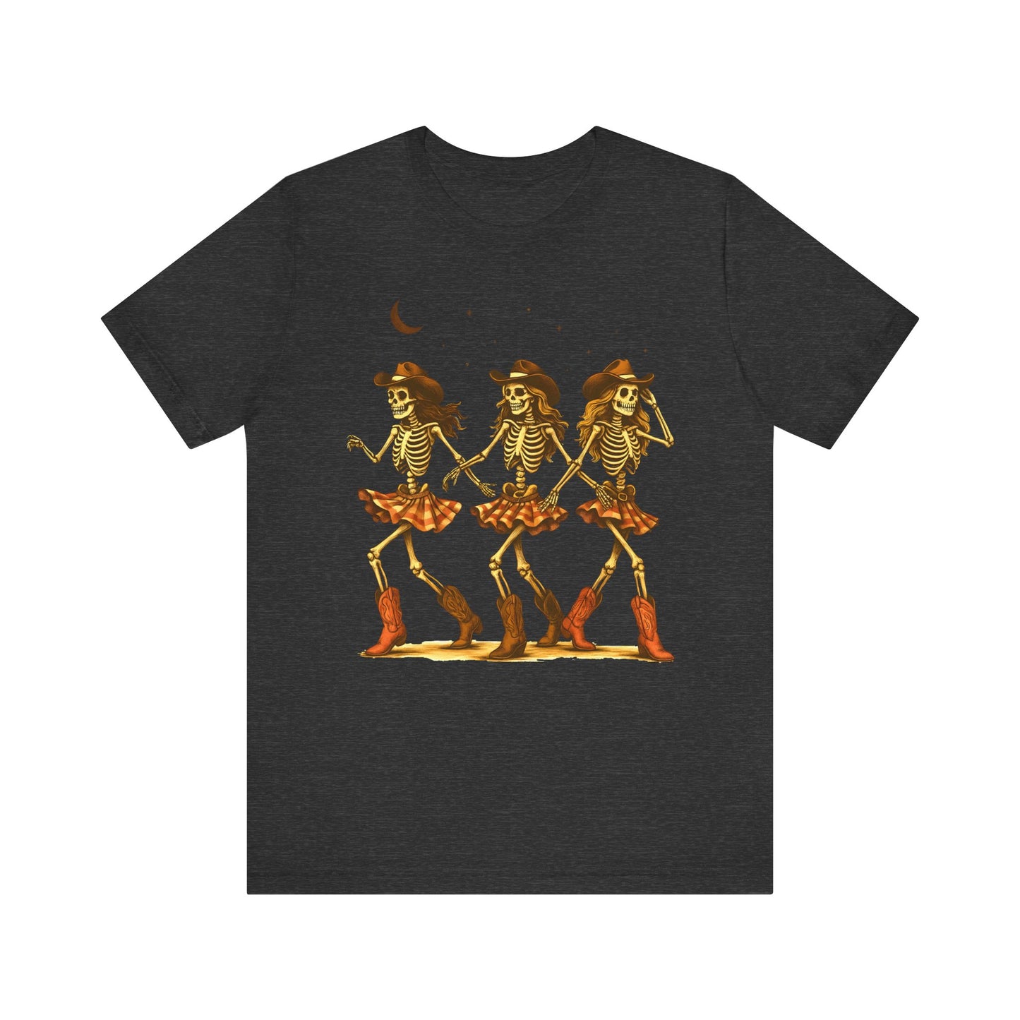 Skeleton Cowgirls Shirt Line Dancing Western Halloween Rodeo Tee