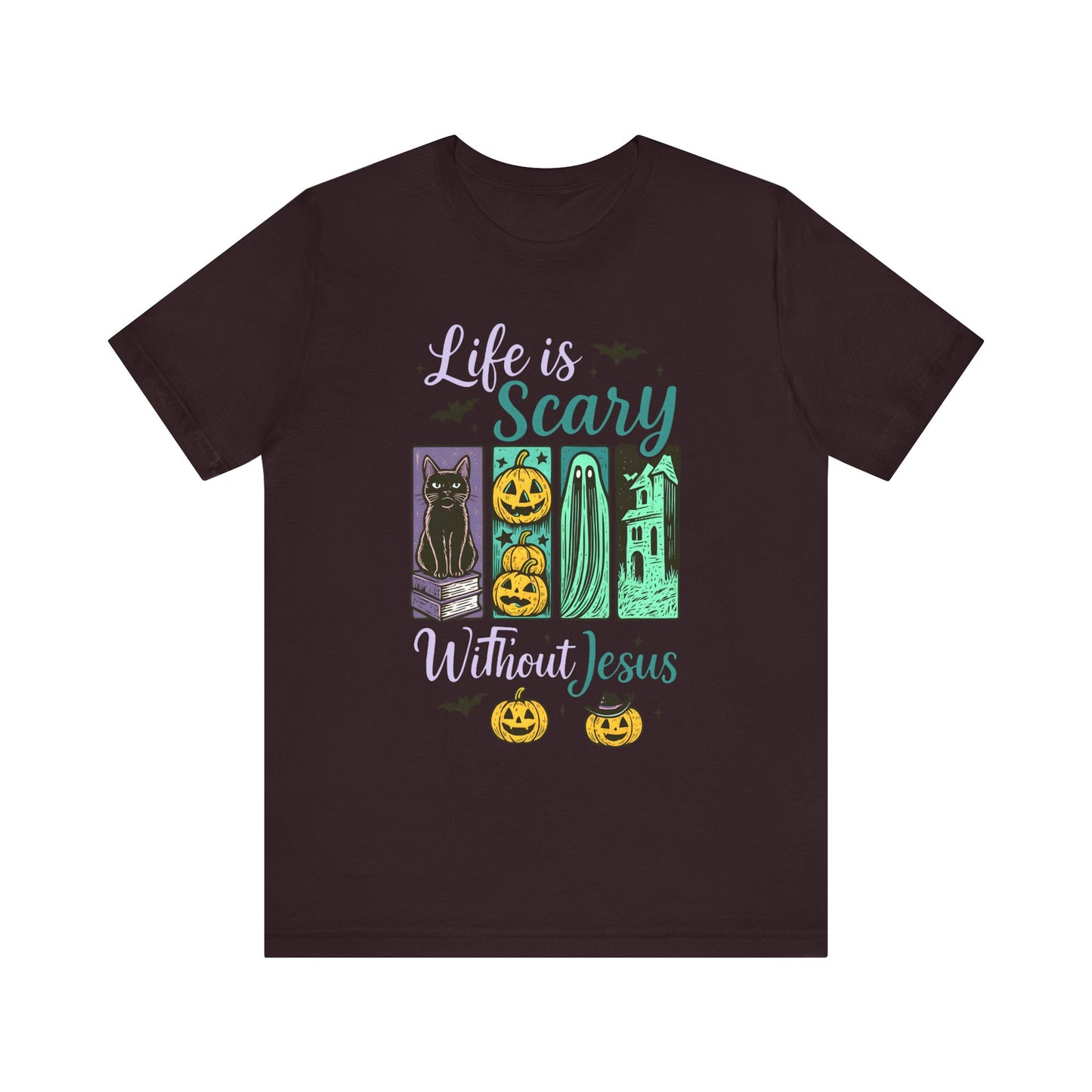 Life Is Scary Without Jesus Shirt – Christian Retro Halloween Faith Tee