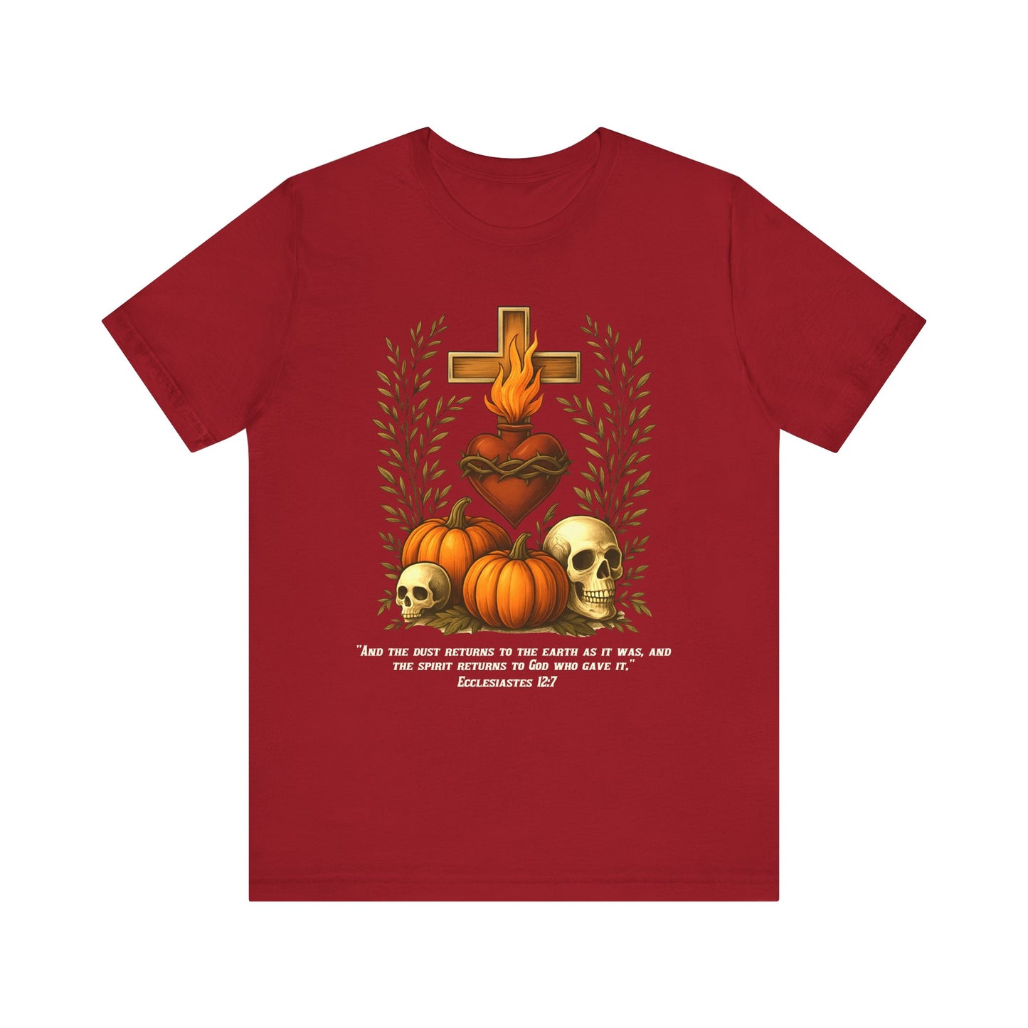 Sacred Heart Halloween Shirt – Jesus Skulls Pumpkins Christian Cross Tee