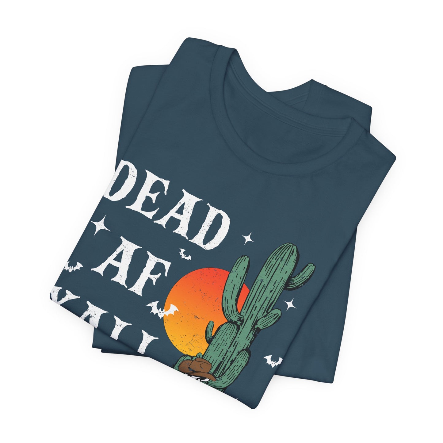 Dead AF Y’all Shirt – Western Skeleton Cowboy Spooky Halloween Tee