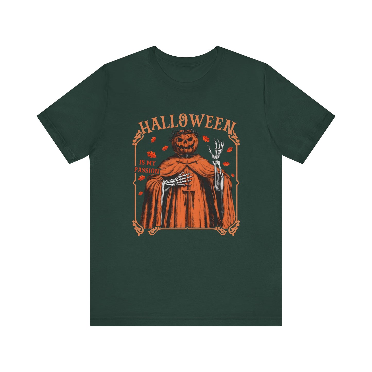 Halloween Is My Passion Jesus Cross Christian Jack O Lantern T-Shirt