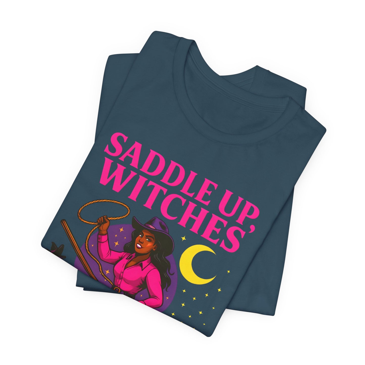 Saddle Up Witches Shirt – Black Cowgirl Western Halloween Tee
