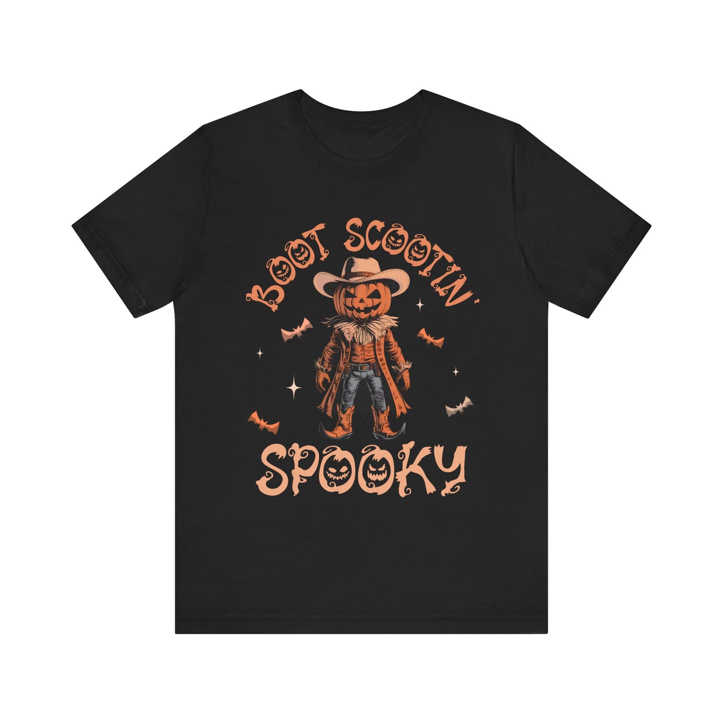 Boot Scootin’ Spooky Shirt – Funny Cowboy Pumpkin Head Western Halloween Tee