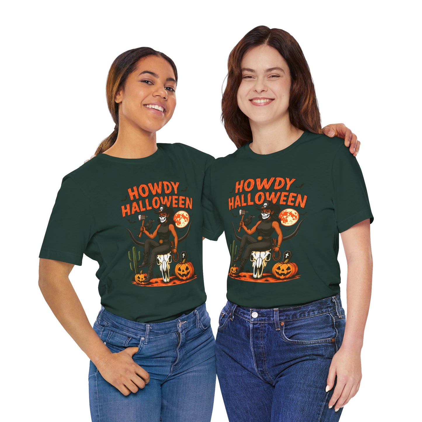 Howdy Halloween Shirt – Skeleton Cowgirl Western Fall Rodeo Tee