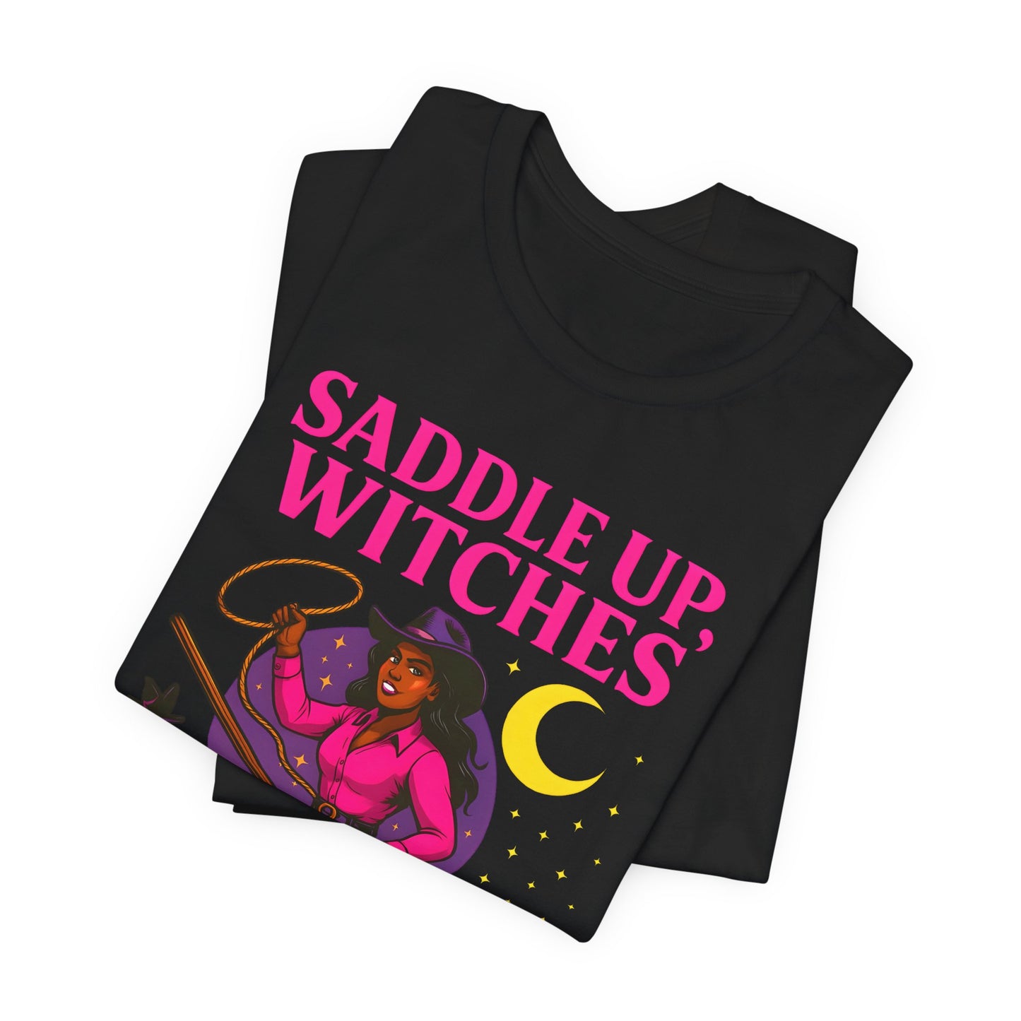 Saddle Up Witches Shirt – Black Cowgirl Western Halloween Tee