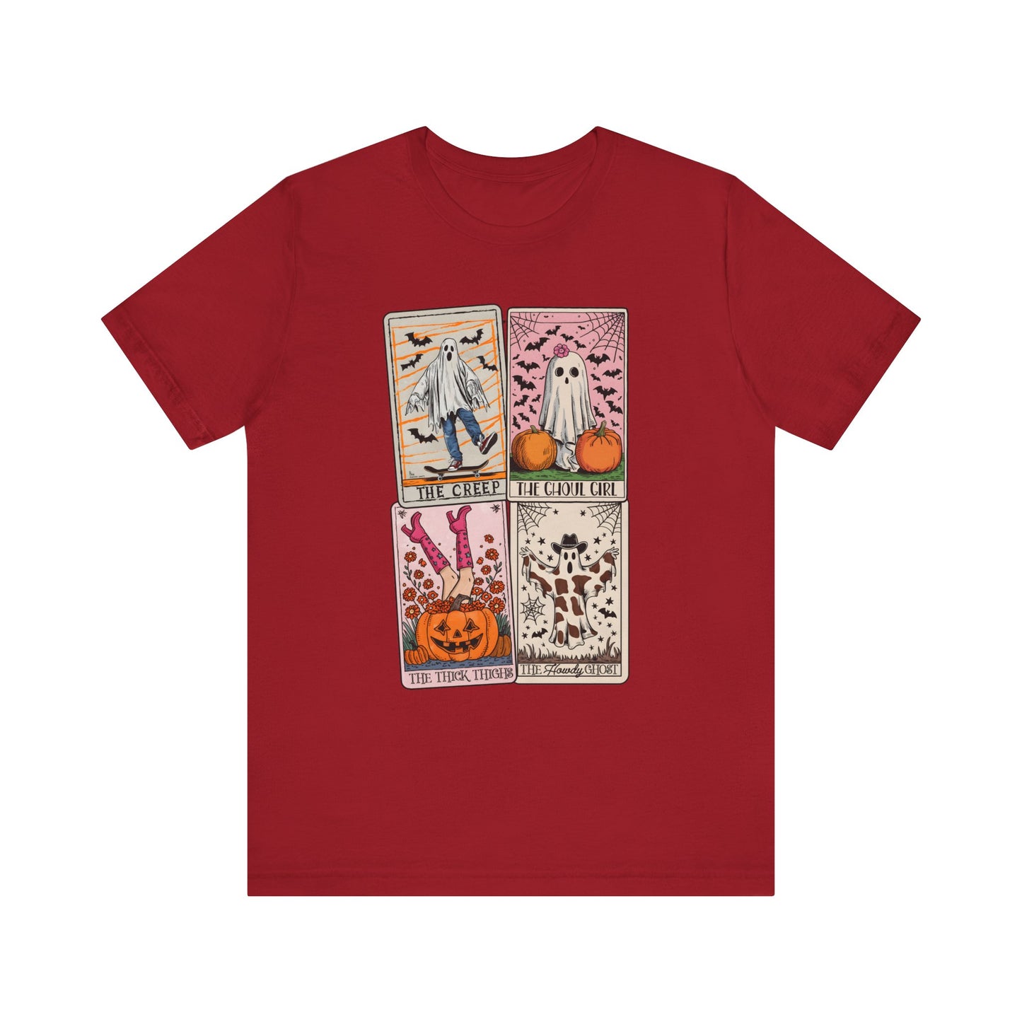 Halloween Tarot Card Ghost Shirt – The Creep, The Ghoul Girl, The Floaty Tee