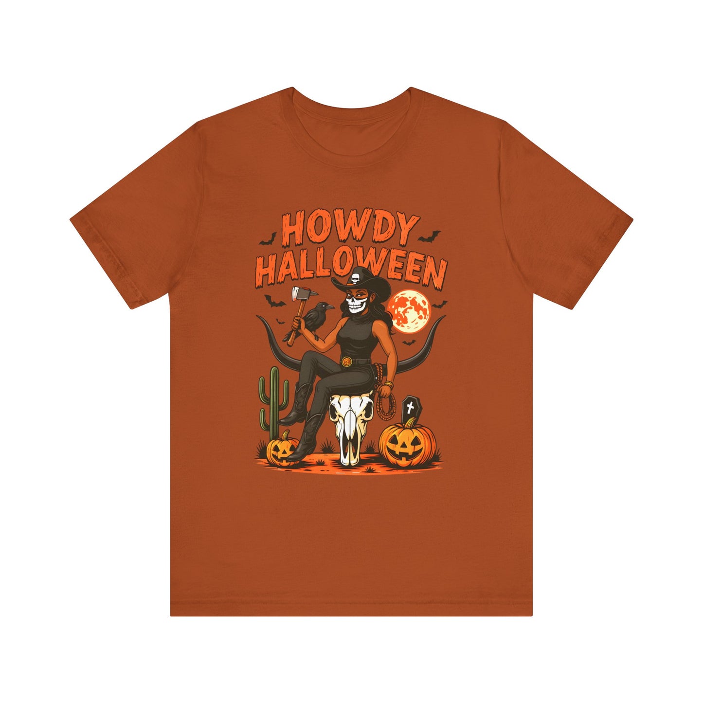 Howdy Halloween Shirt – Skeleton Cowgirl Western Fall Rodeo Tee