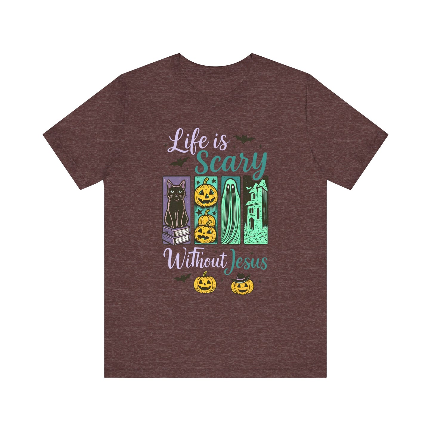 Life Is Scary Without Jesus Shirt – Christian Retro Halloween Faith Tee