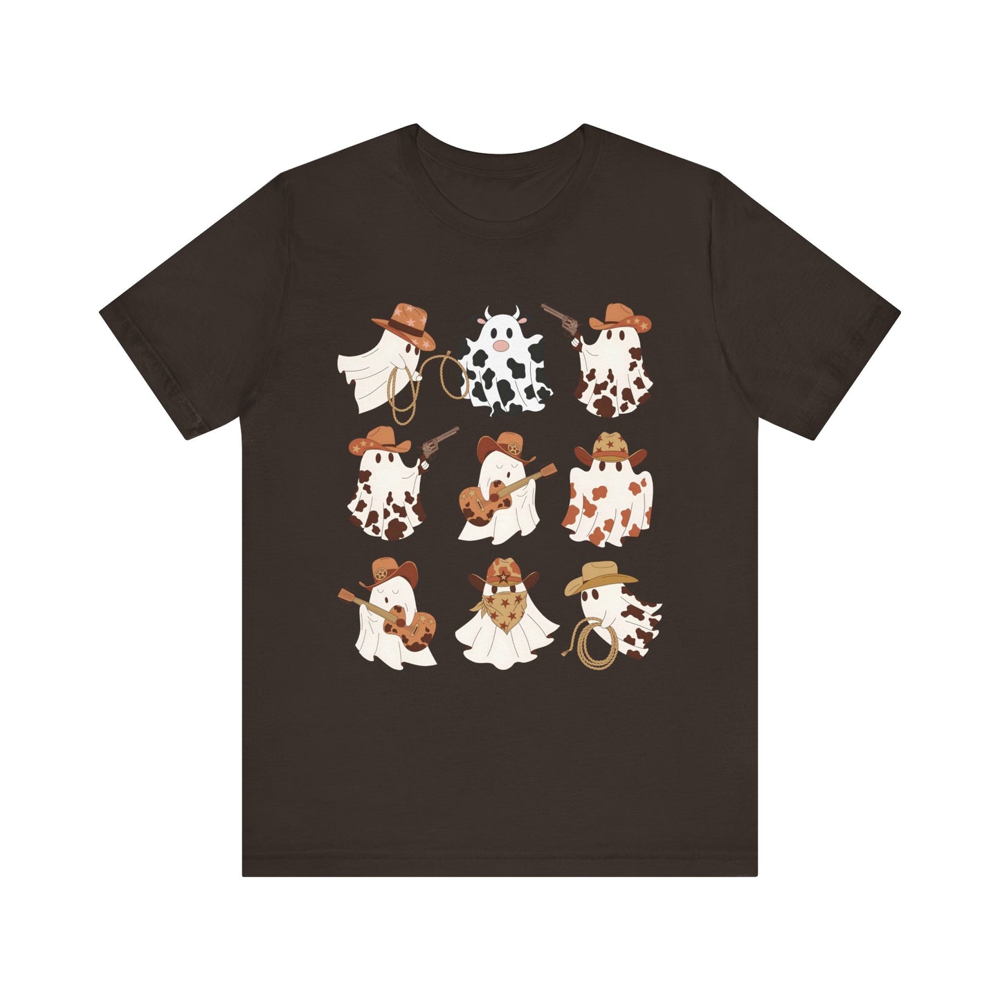 Ghost Cowboy Halloween Western Country Boo Guitar Cowgirl T-Shirt