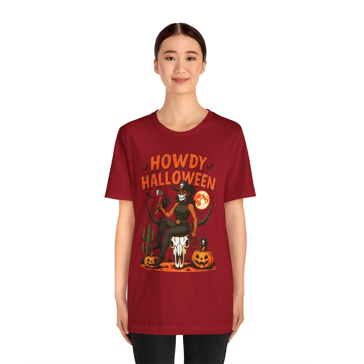 Howdy Halloween Shirt – Skeleton Cowgirl Western Fall Rodeo Tee