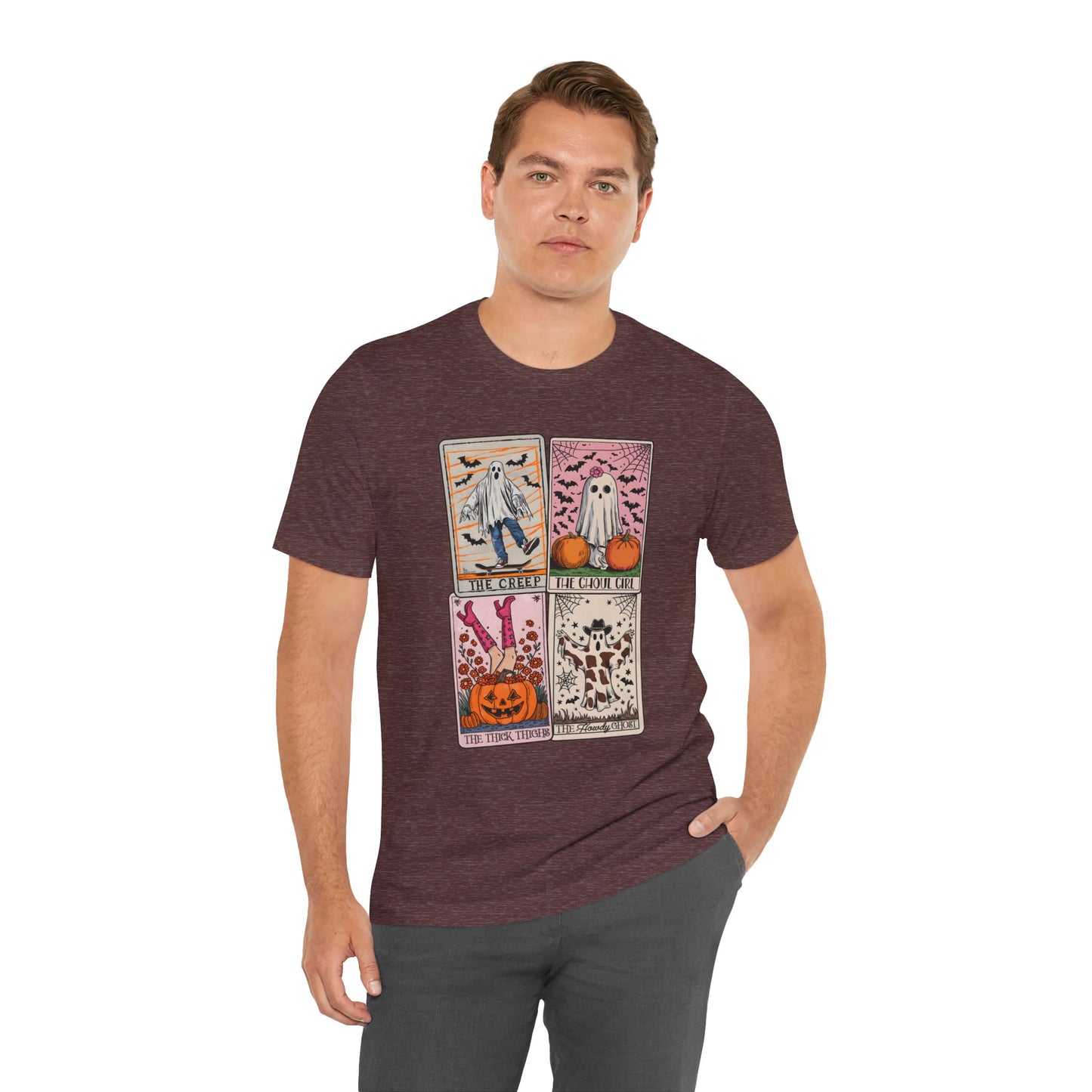 Halloween Tarot Card Ghost Shirt – The Creep, The Ghoul Girl, The Floaty Tee