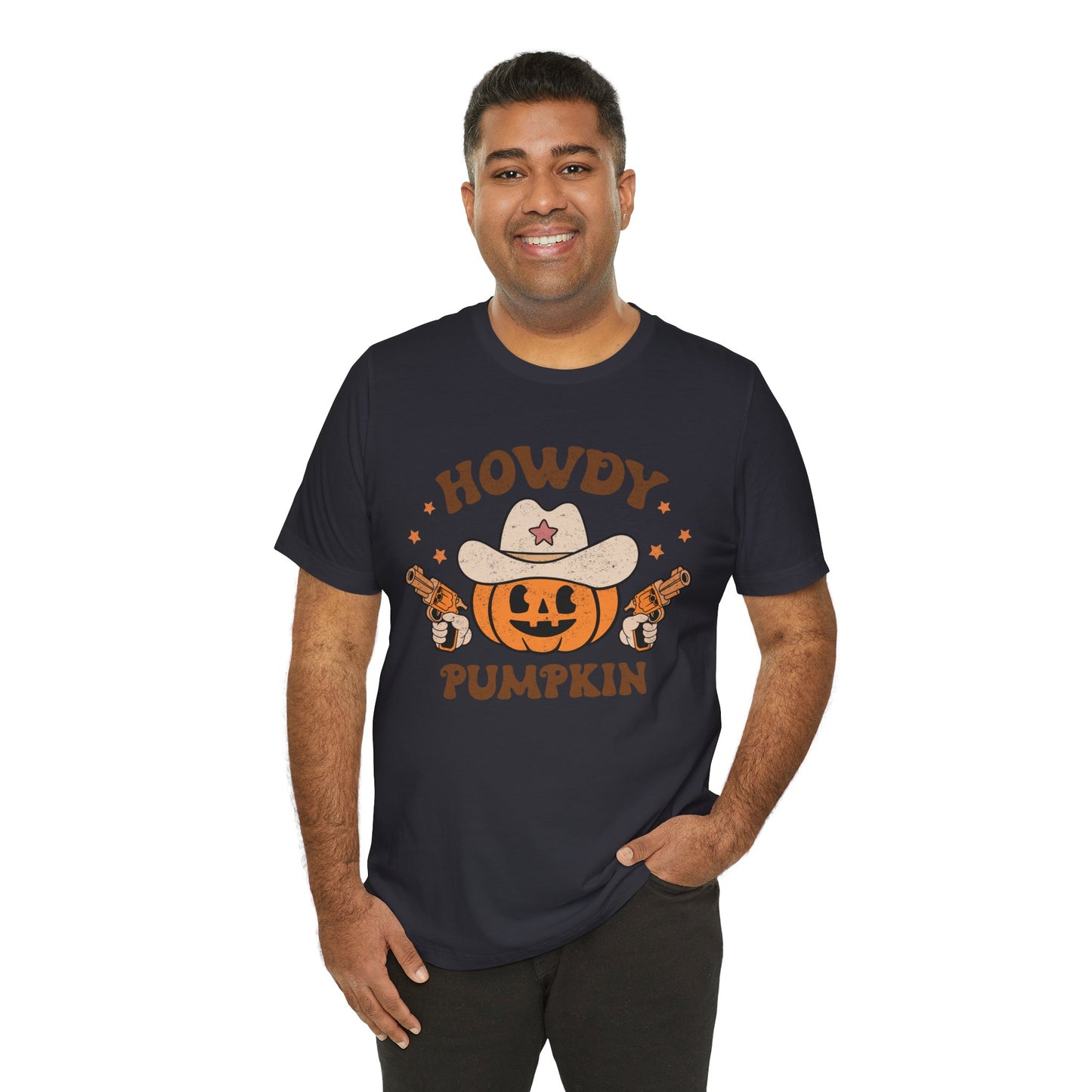 Howdy Pumpkin T-Shirt, Retro Western Cowboy Cowgirl Halloween Tee