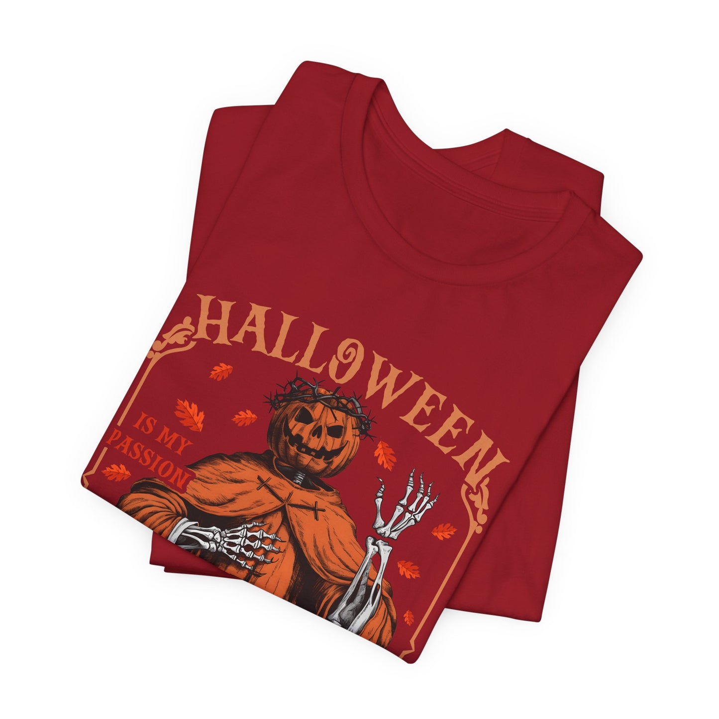 Halloween Is My Passion Jesus Cross Christian Jack O Lantern T-Shirt