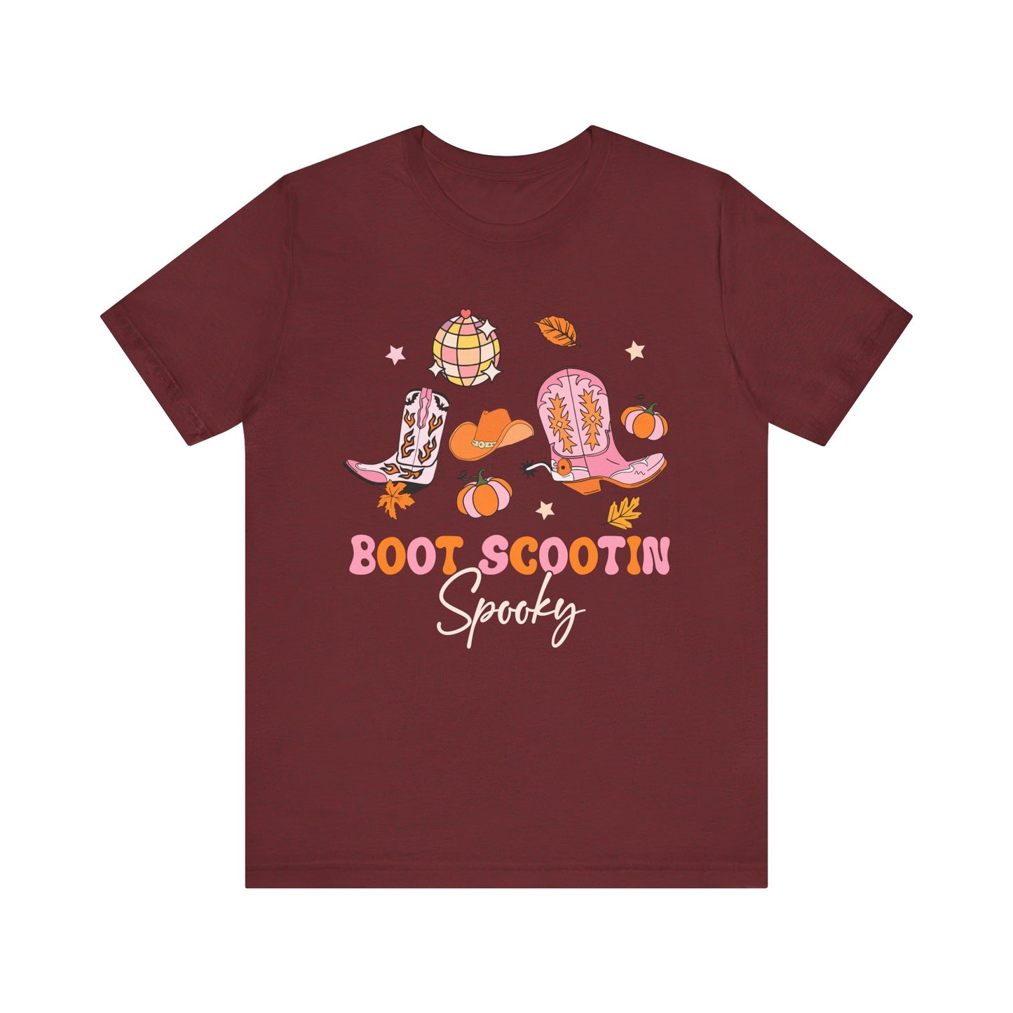 Boot Scootin Spooky Howdy Western Halloween Thanksgiving T-Shirt, Retro Cowgirl Fall Tee