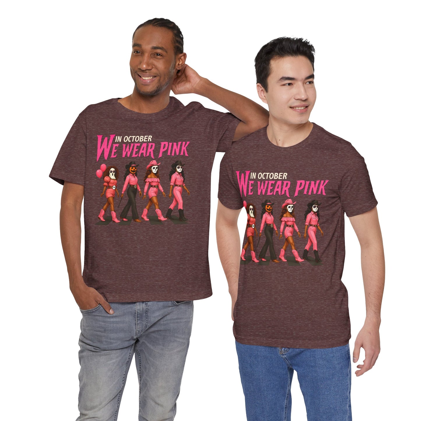 In October We Wear Pink Shirt – Spooky Cowgirl Western Halloween Tee