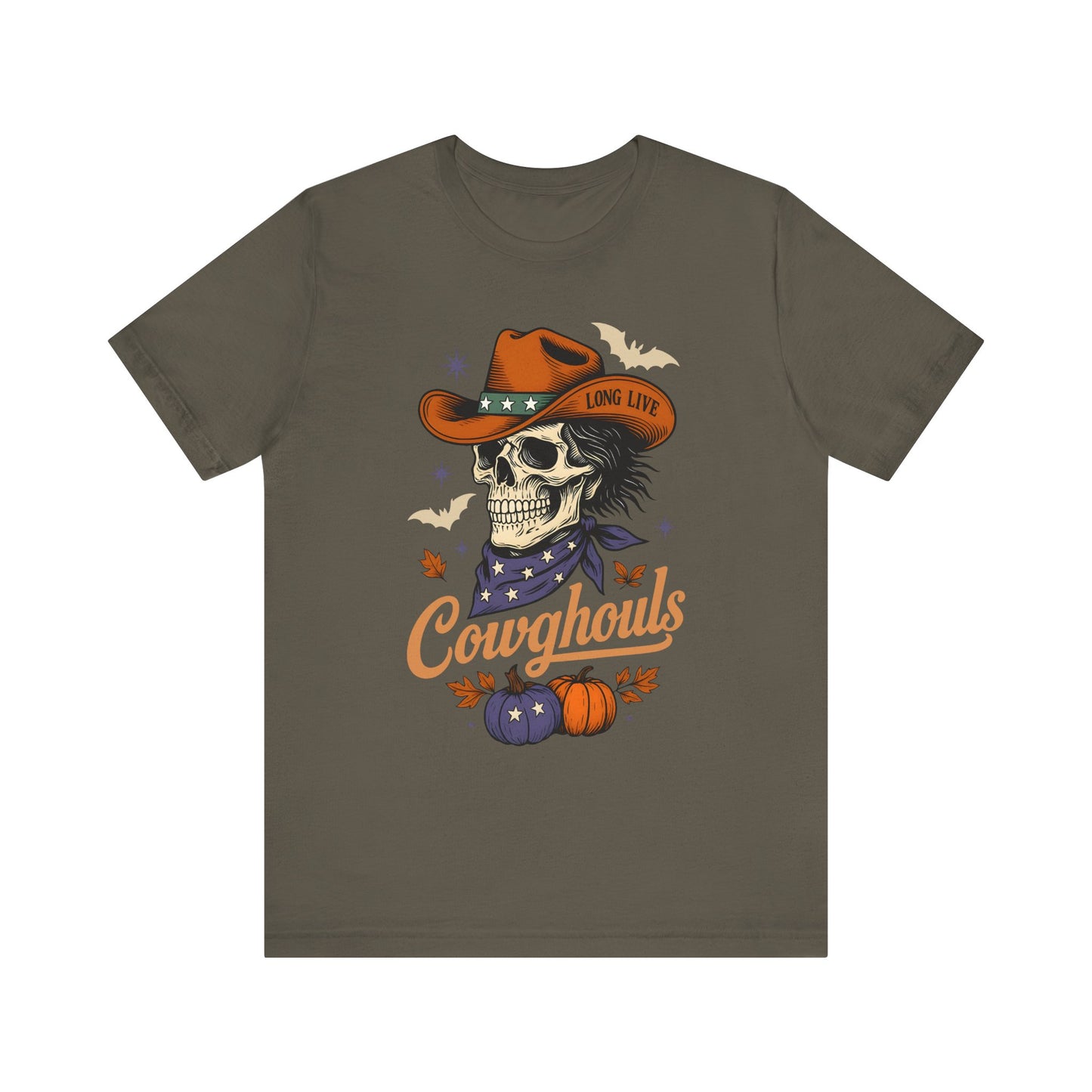 Cowghouls Shirt – Long Live Halloween Skeleton Cowboy Western Ghost Tee