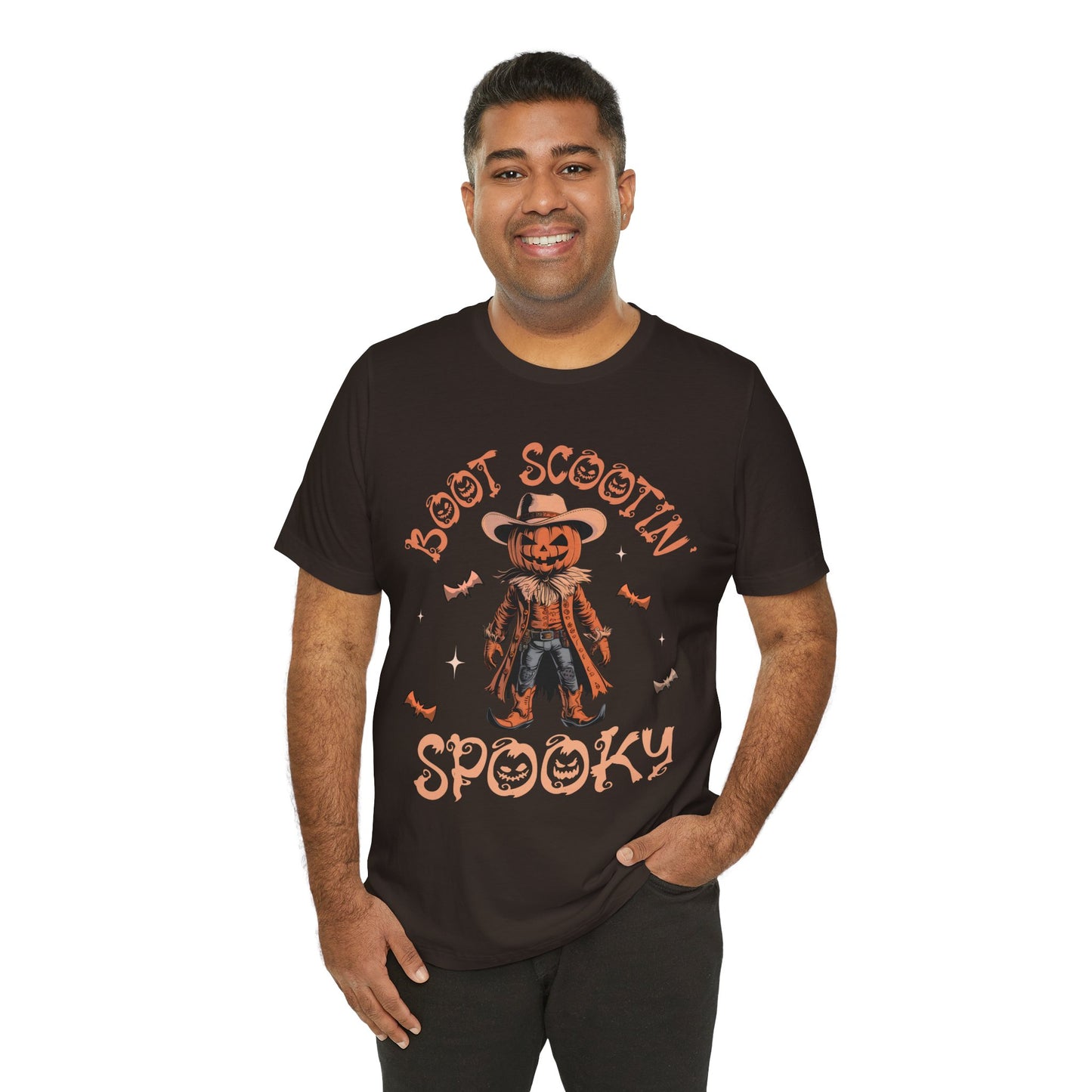 Boot Scootin’ Spooky Shirt – Funny Cowboy Pumpkin Head Western Halloween Tee