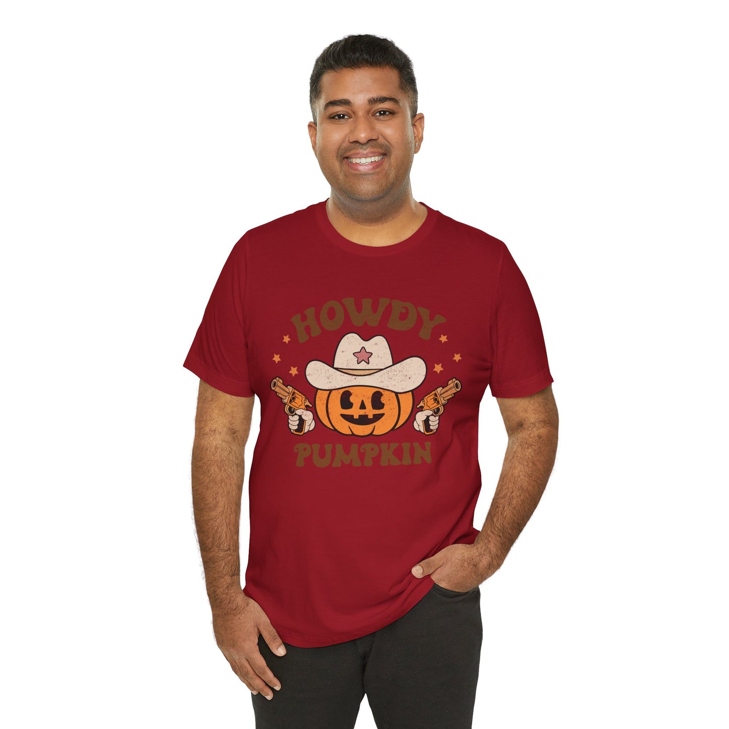 Howdy Pumpkin T-Shirt, Retro Western Cowboy Cowgirl Halloween Tee