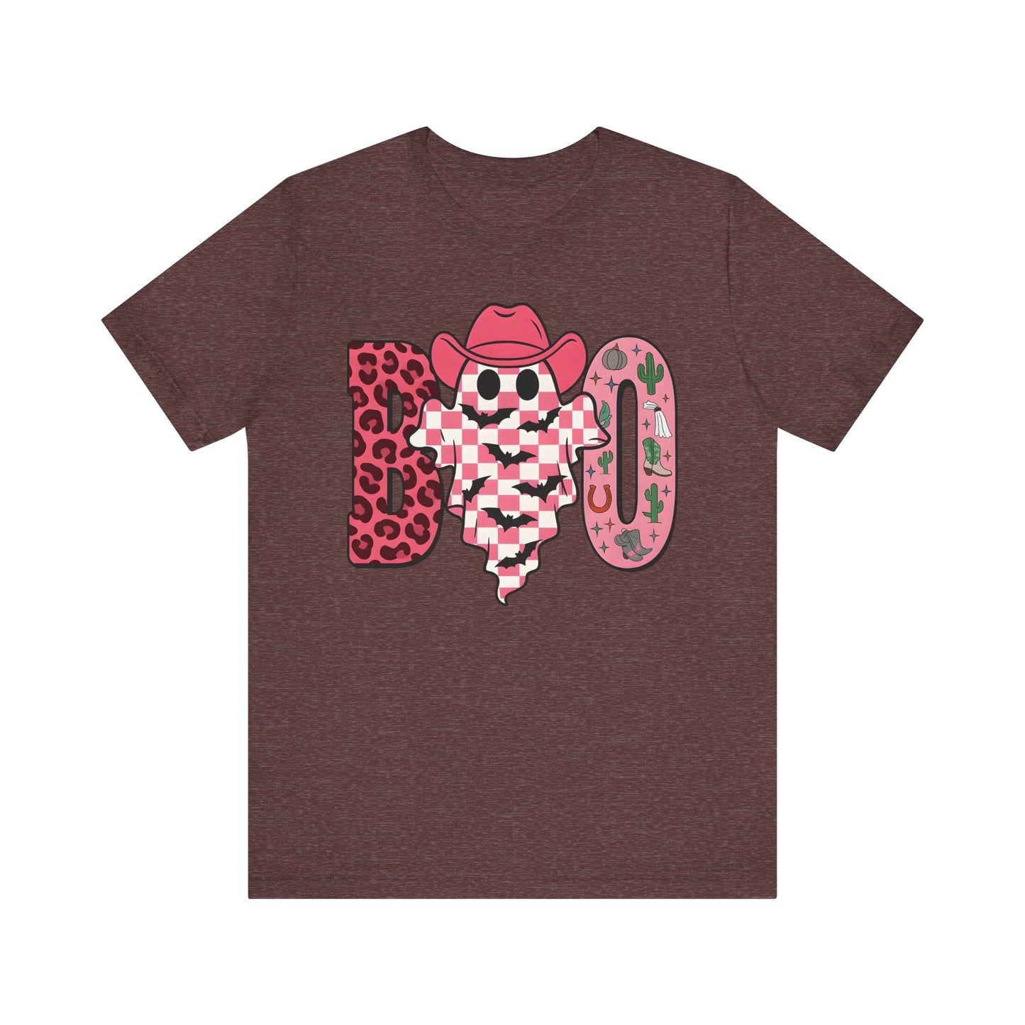 Pink BOO Shirt – Western Ghost Cowgirl Hat Halloween Tee